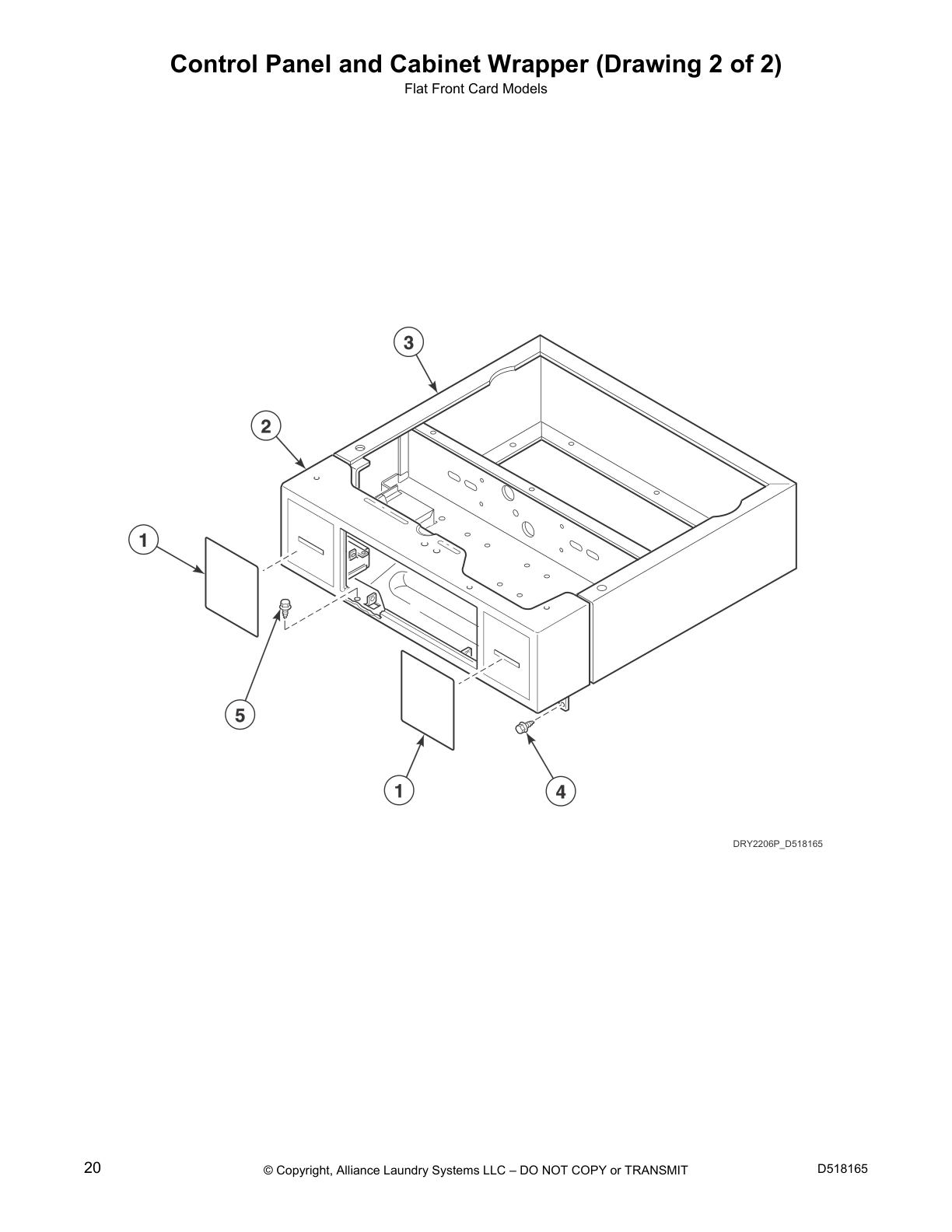 Control Panel and Cabinet Wrapper (Drawing 2 of 2)
