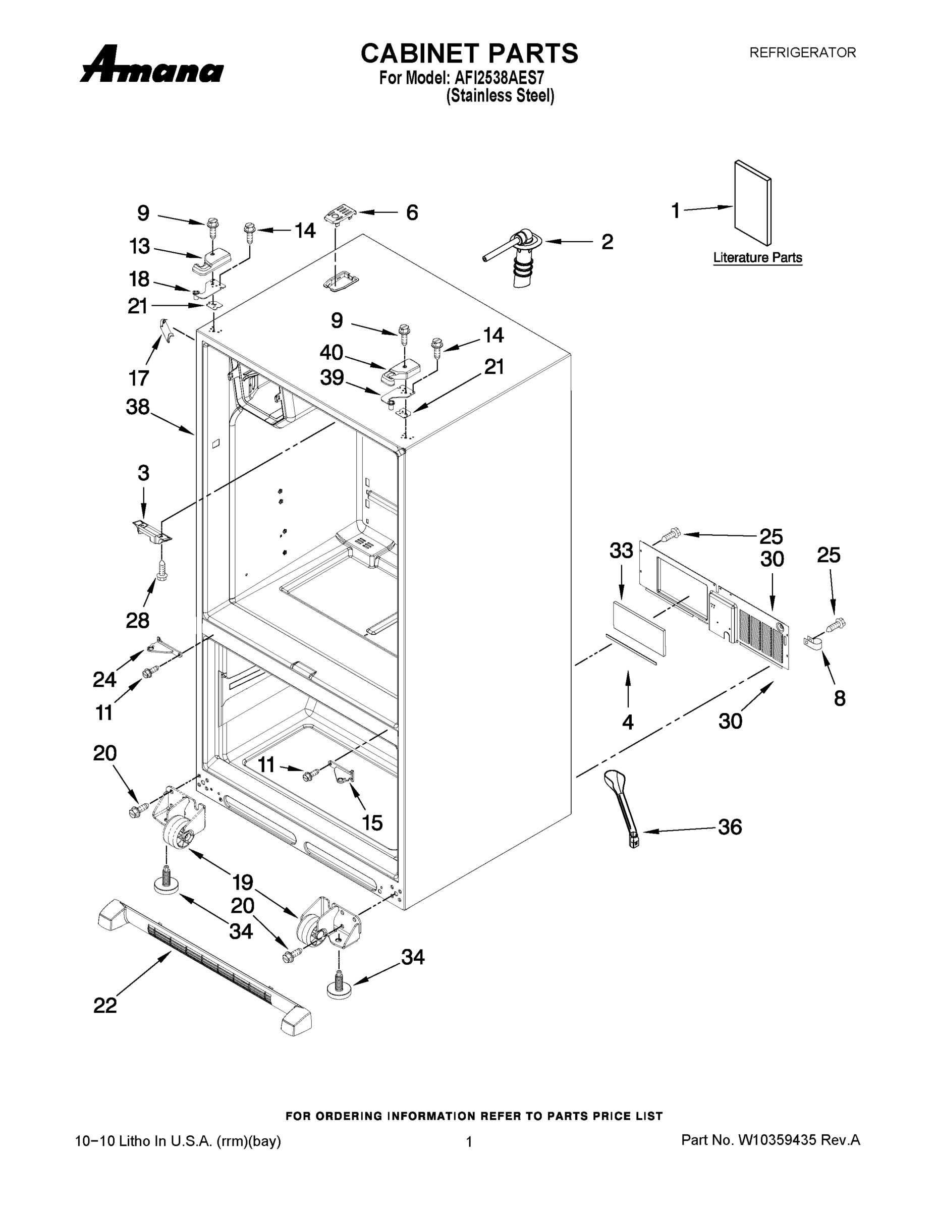 01 - CABINET PARTS
