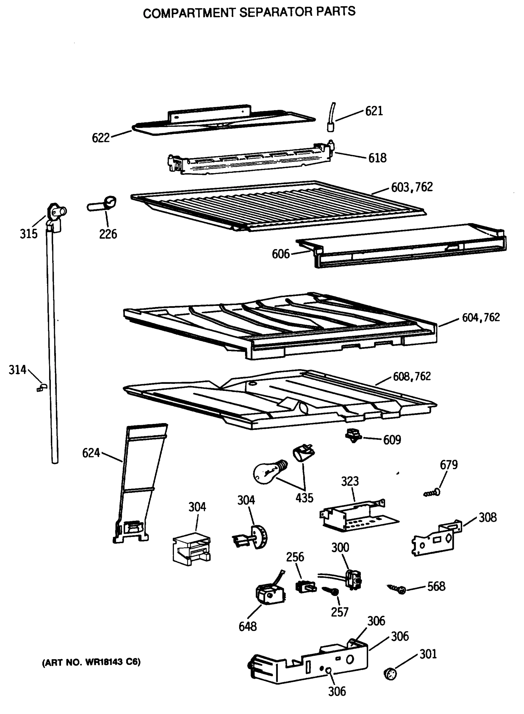 COMPARTMENT SEPARATOR PARTS