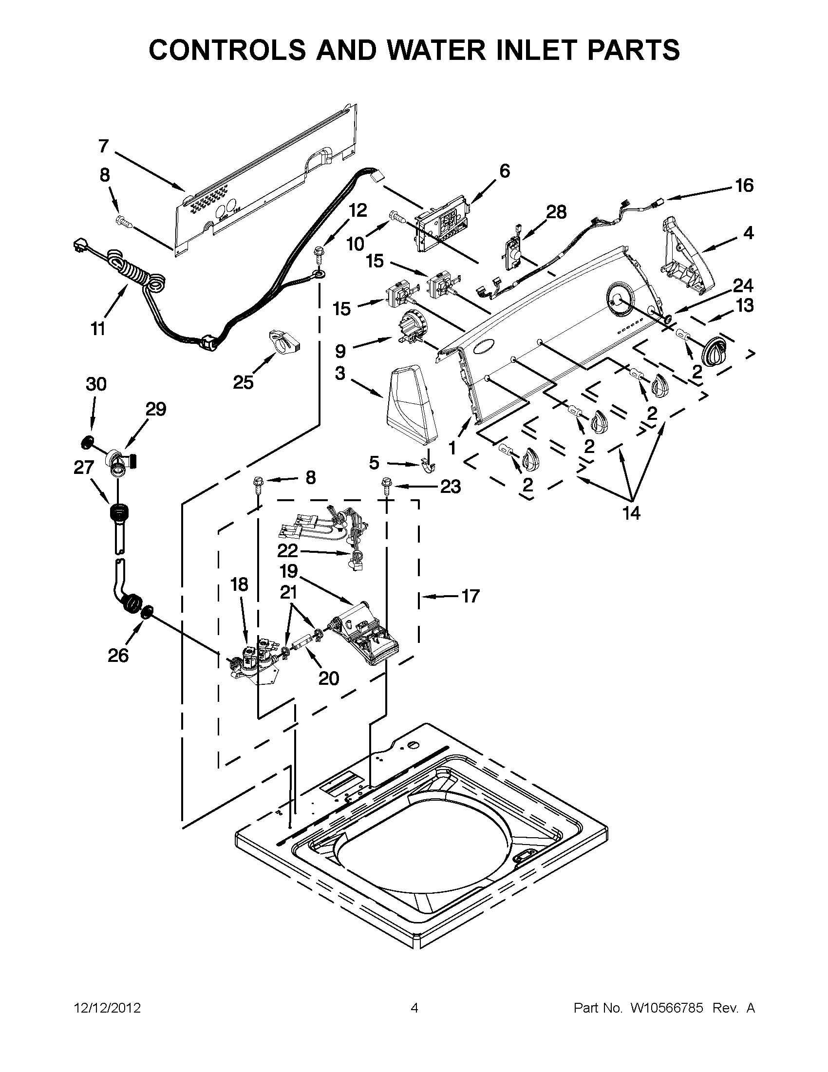 02 - CONTROLS AND WATER INLET PARTS