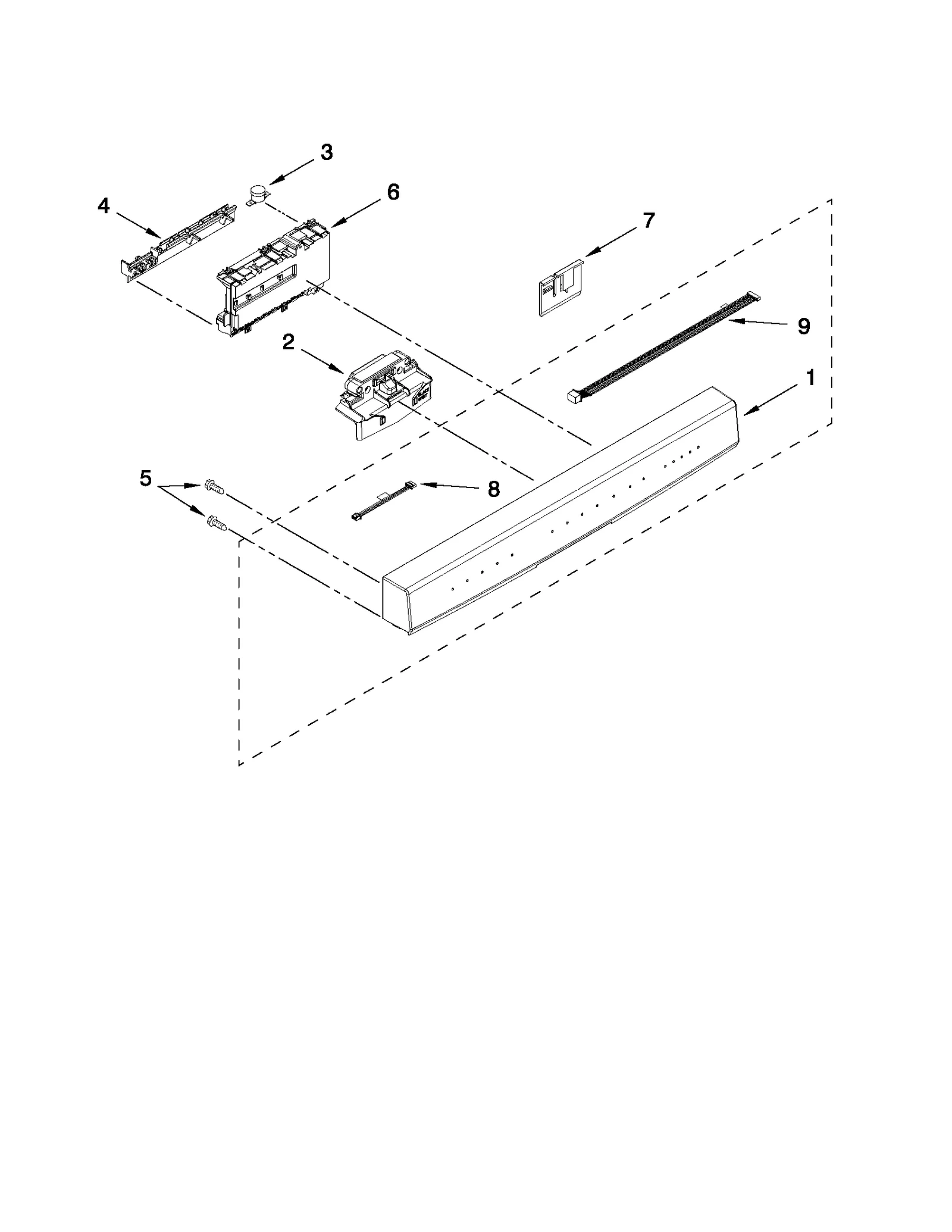 CONTROL PANEL AND LATCH PARTS