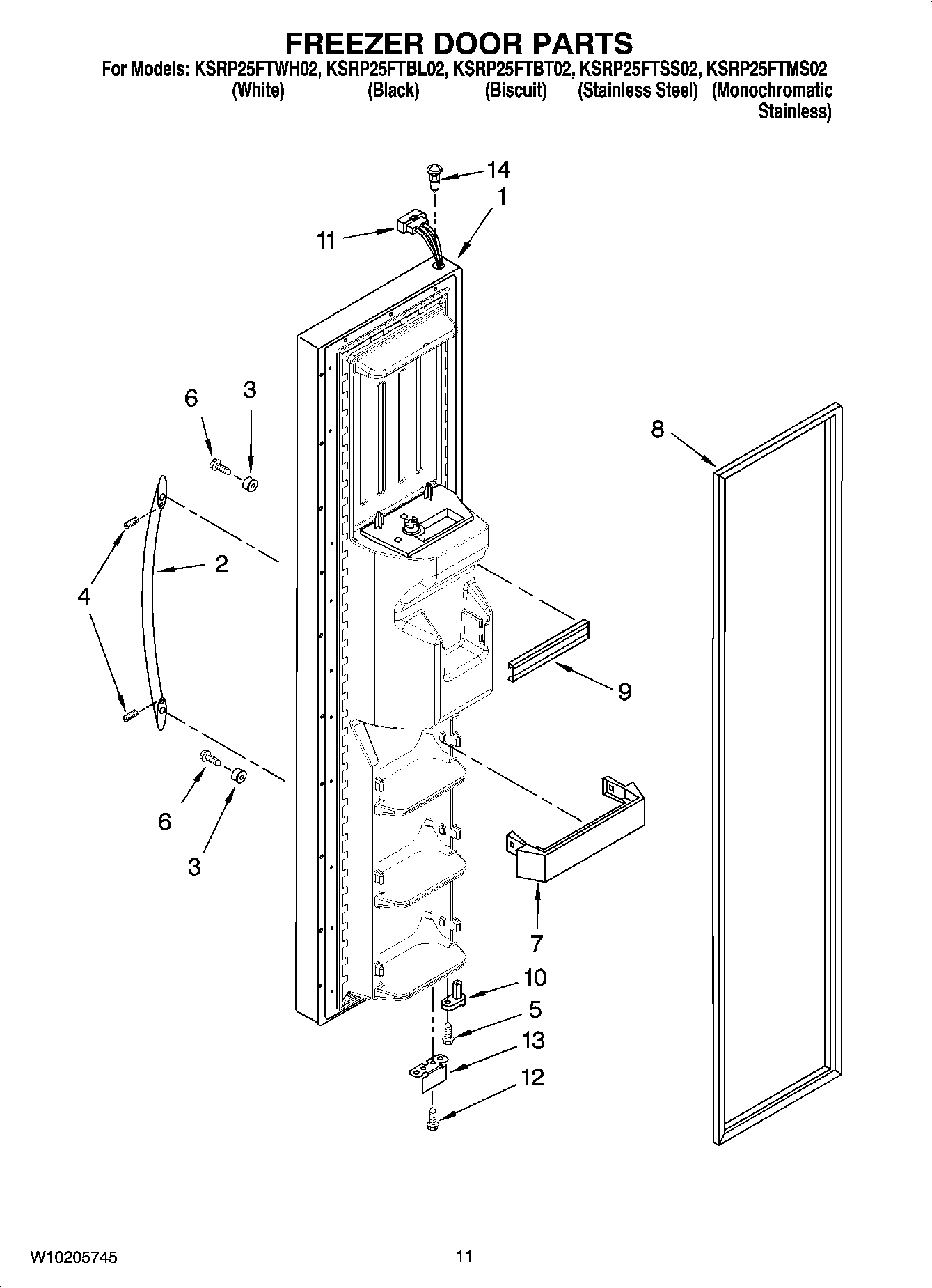 07 - FREEZER DOOR PARTS