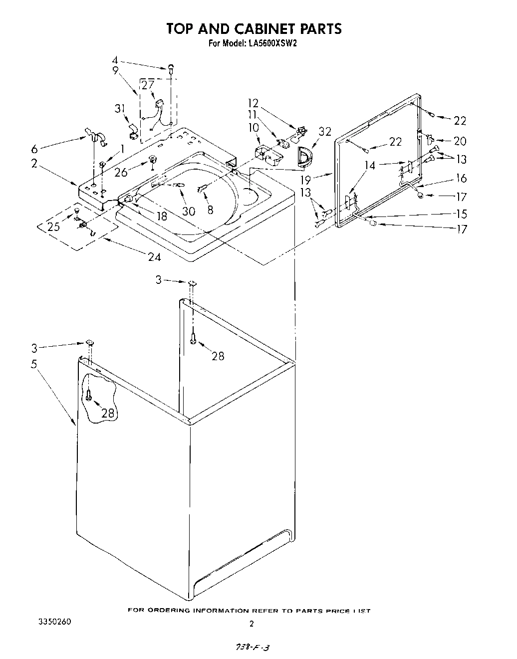 02 - TOP AND CABINET , LITERATURE AND OPTIONAL