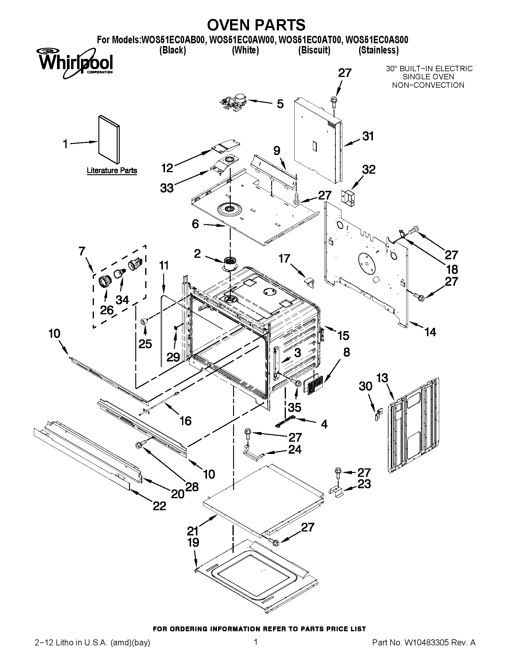 01 - OVEN PARTS