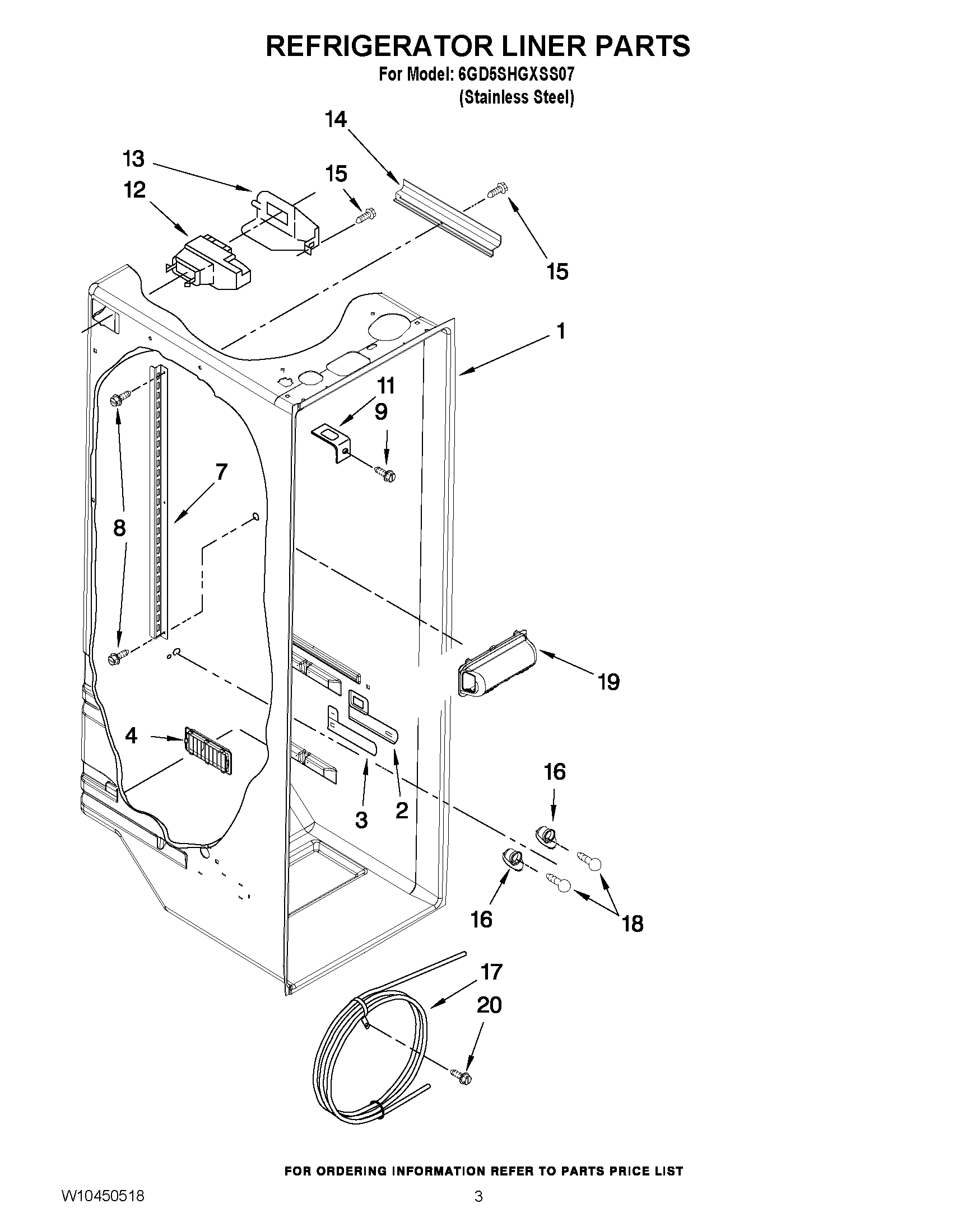 02 - REFRIGERATOR LINER PARTS