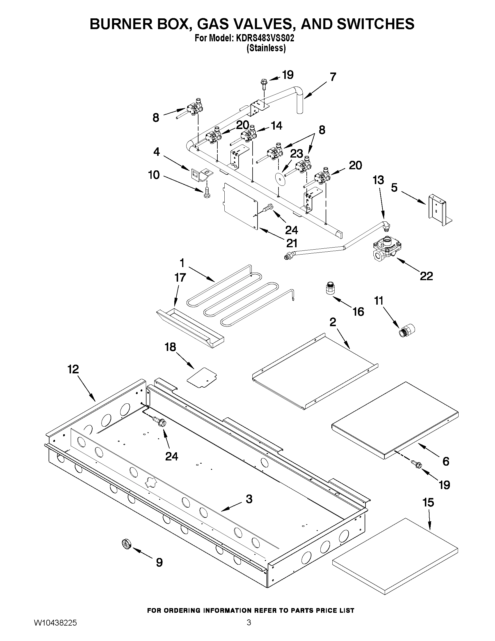 02 - BURNER BOX, GAS VALVES, AND SWITCHES