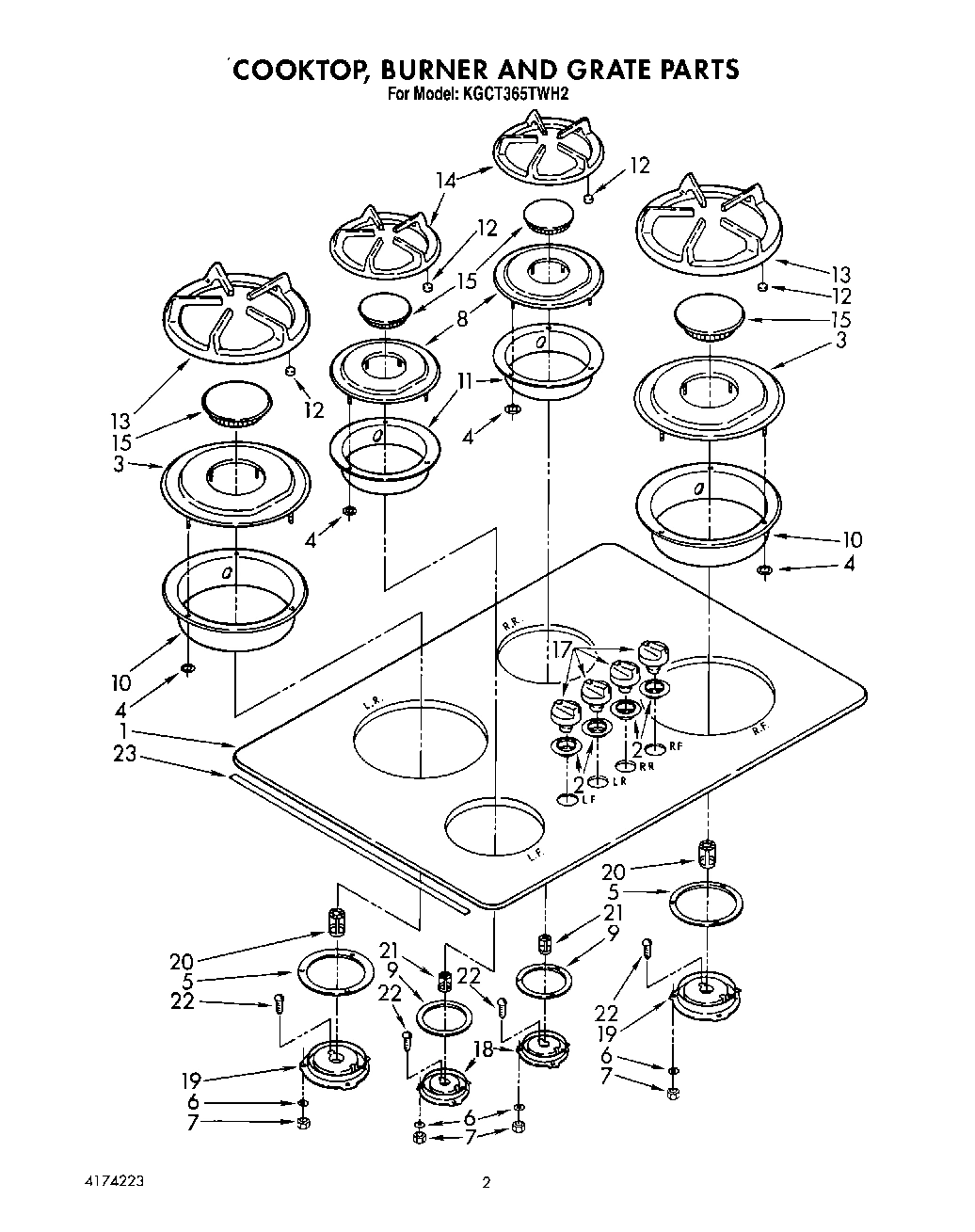 02 - COOKTOP, BURNER AND GRATE