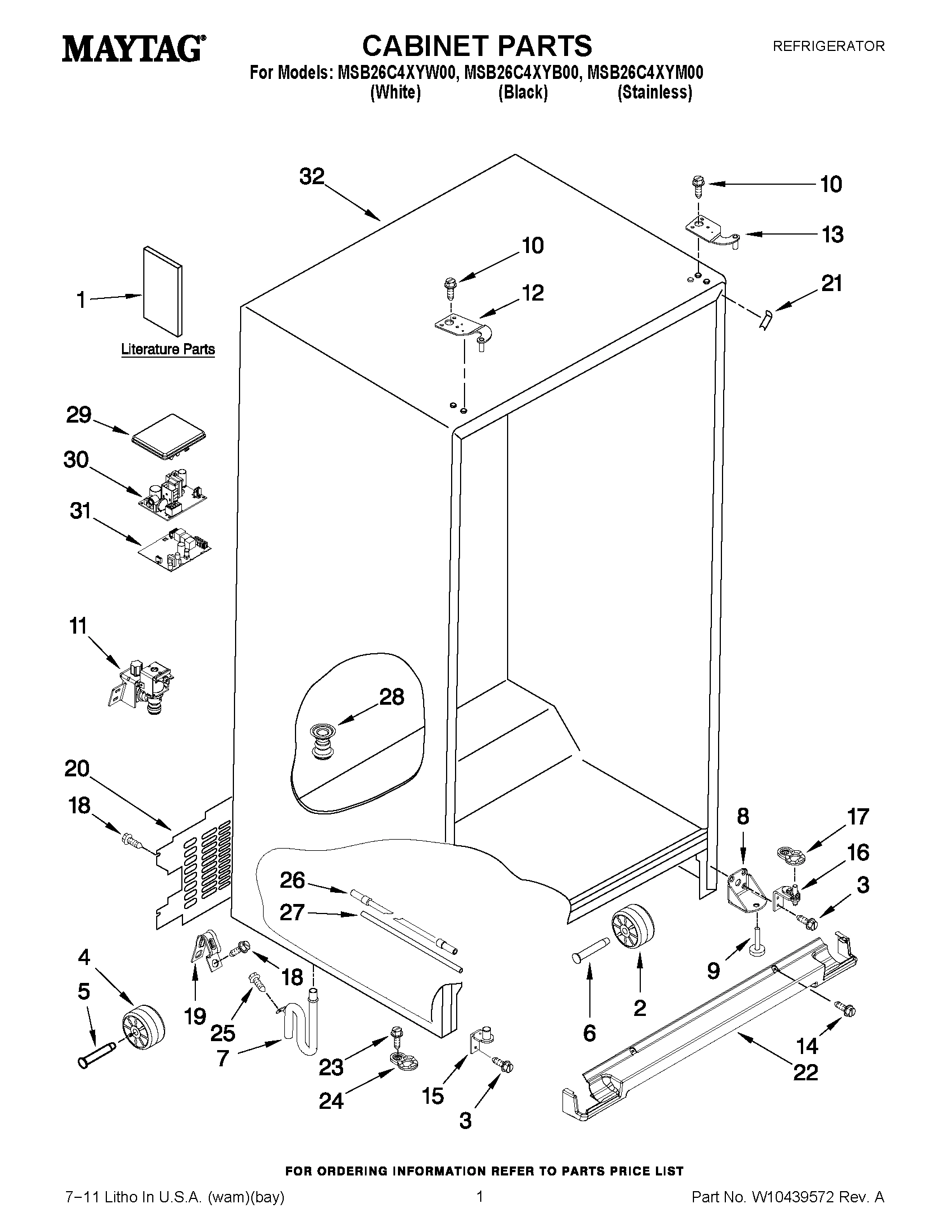 01 - CABINET PARTS