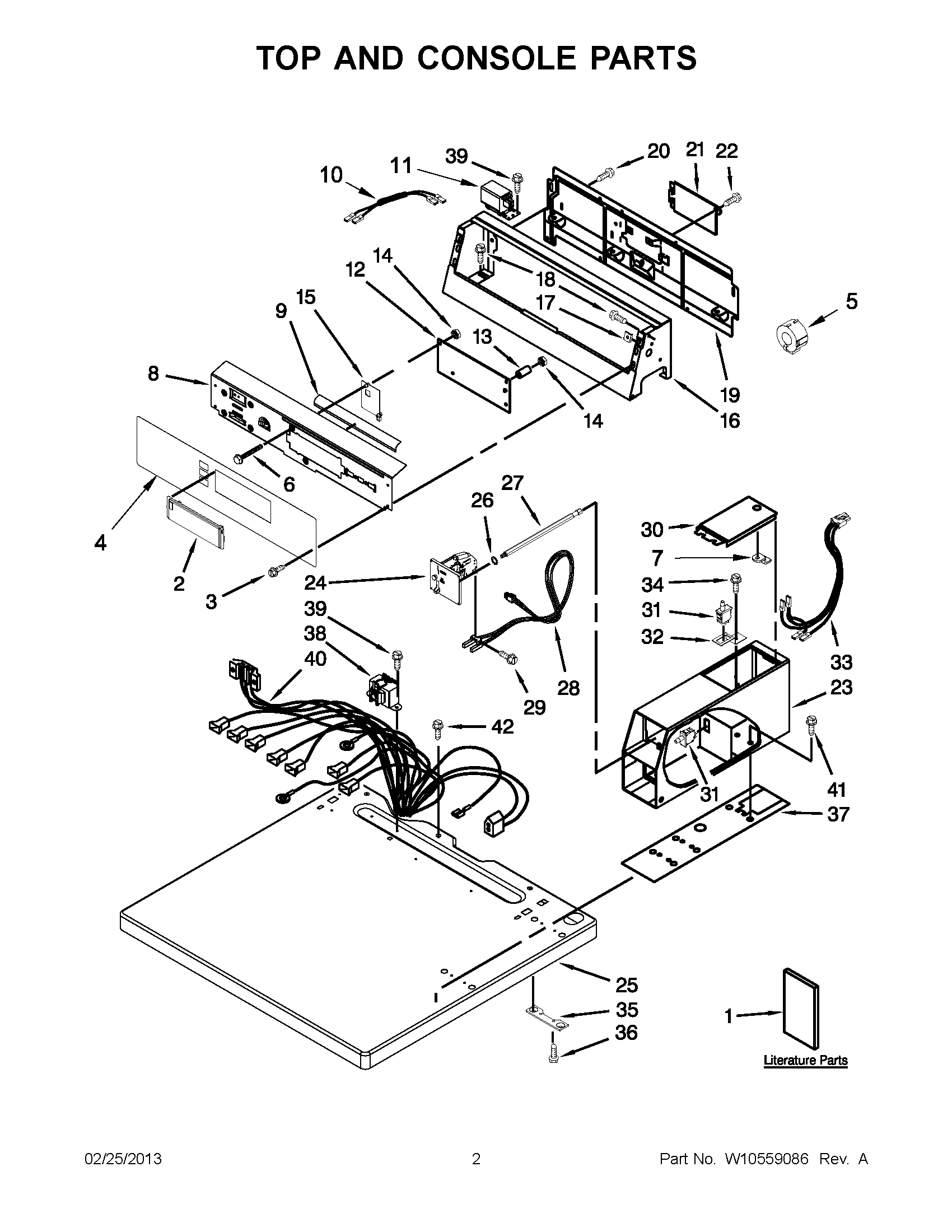 01 - TOP AND CONSOLE PARTS