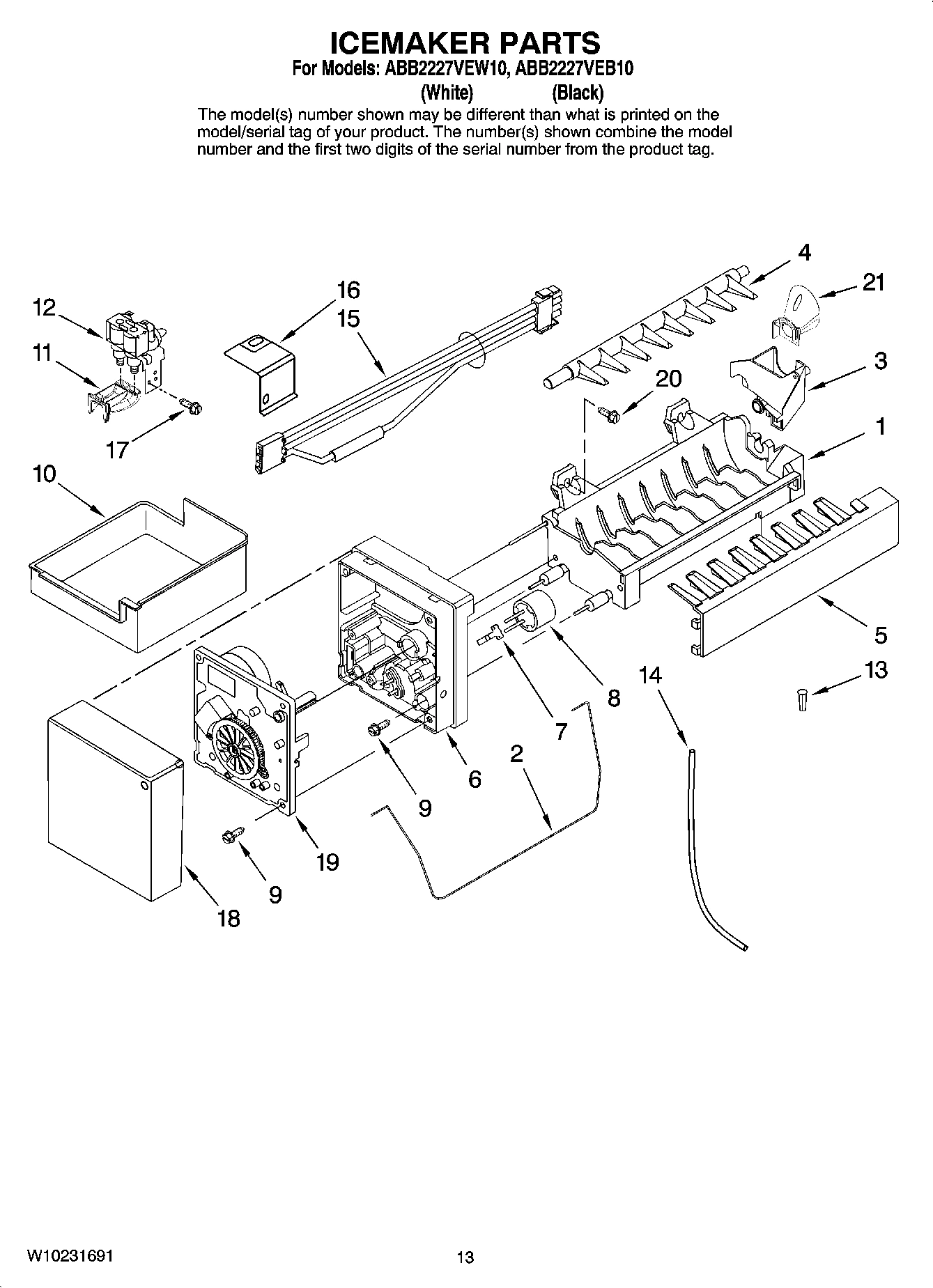 08 - ICEMAKER PARTS, OPTIONAL PARTS (NOT INCLUDED)