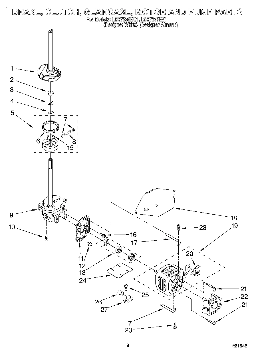 05 - BRAKE, CLUTCH, GEARCASE, MOTOR & PUMP
