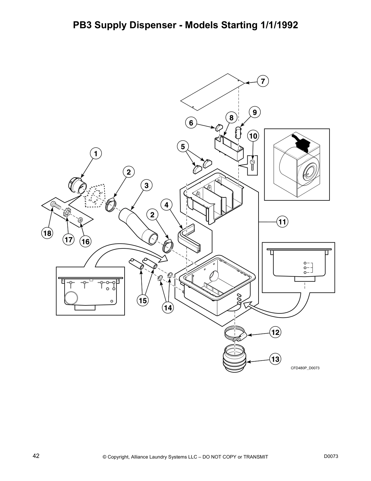 PB3 Supply Dispenser - Models Starting 1/1/1992
