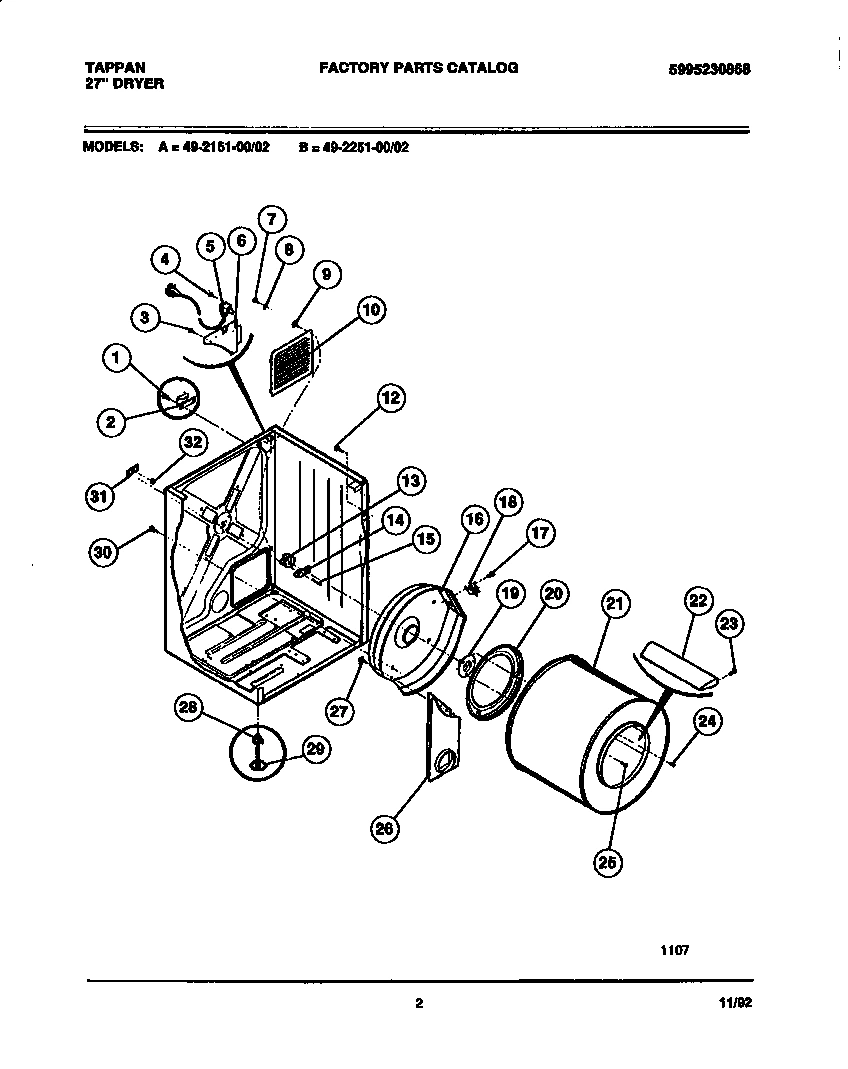 02 - CABINET AND COMPONENT PARTS