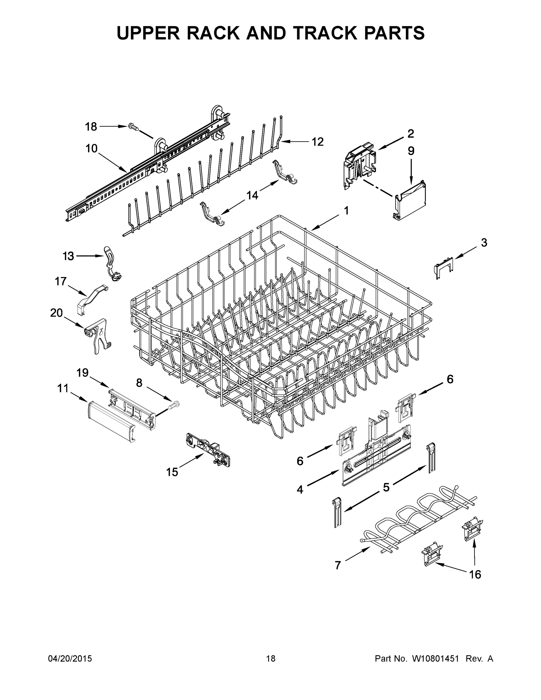 10 - UPPER RACK AND TRACK PARTS