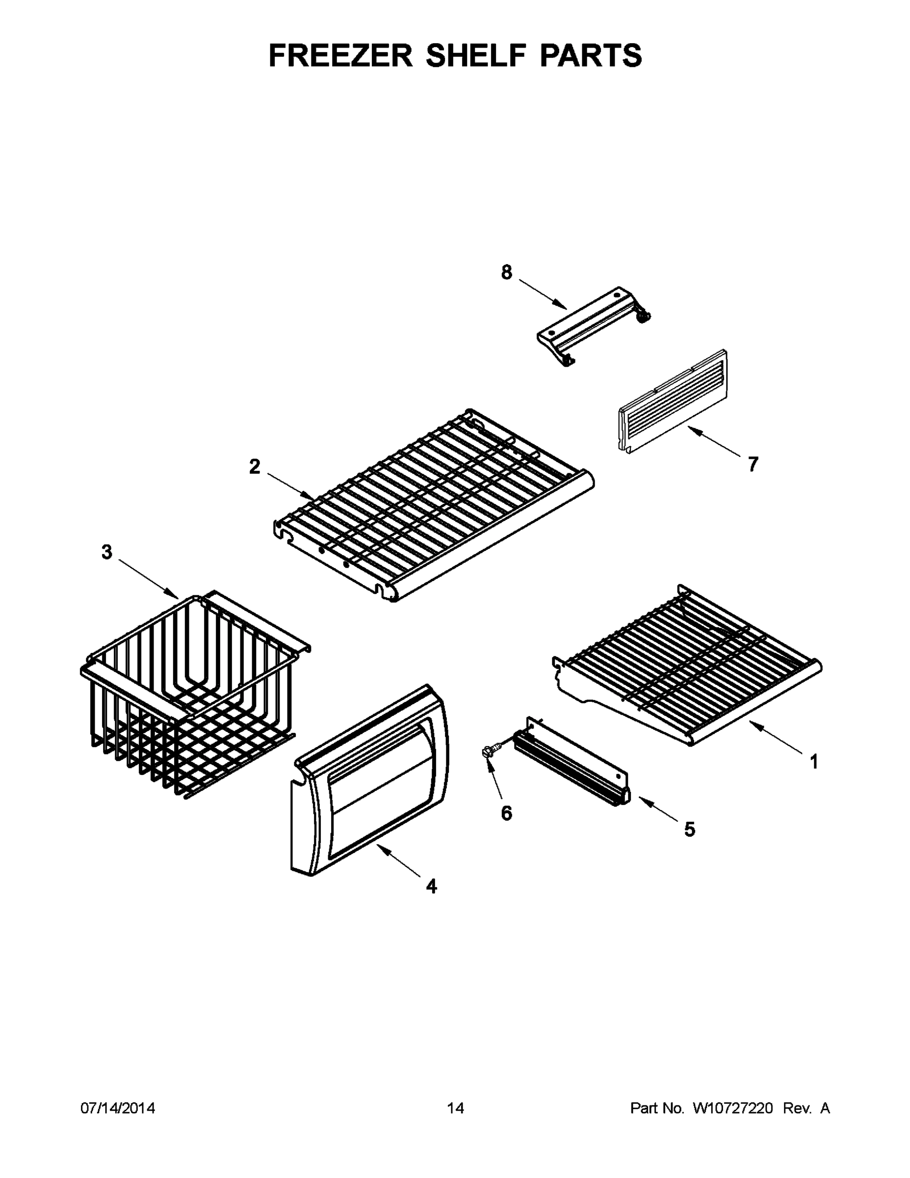 08 - FREEZER SHELF PARTS