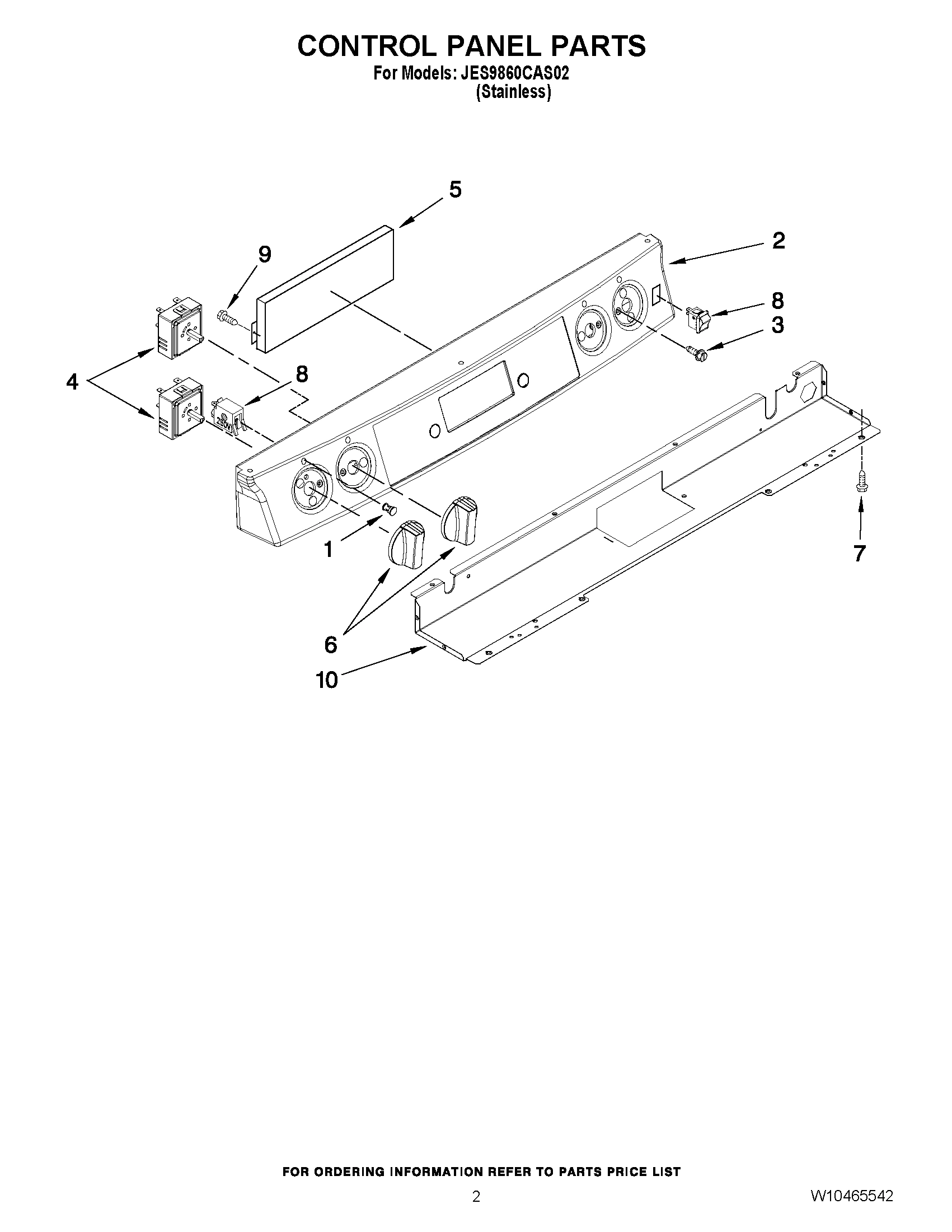 02 - CONTROL PANEL PARTS