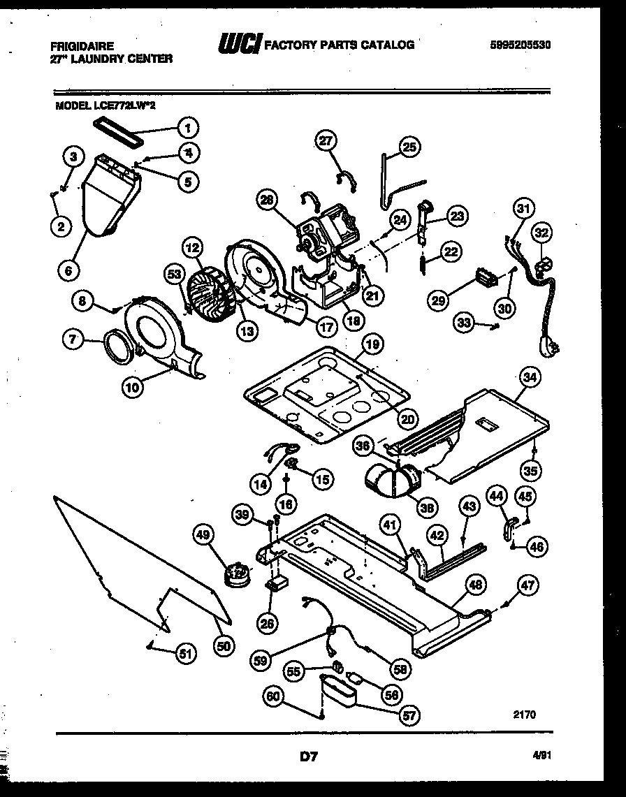 03 - MOTOR, BLOWER AND BODY ASSEMBLY