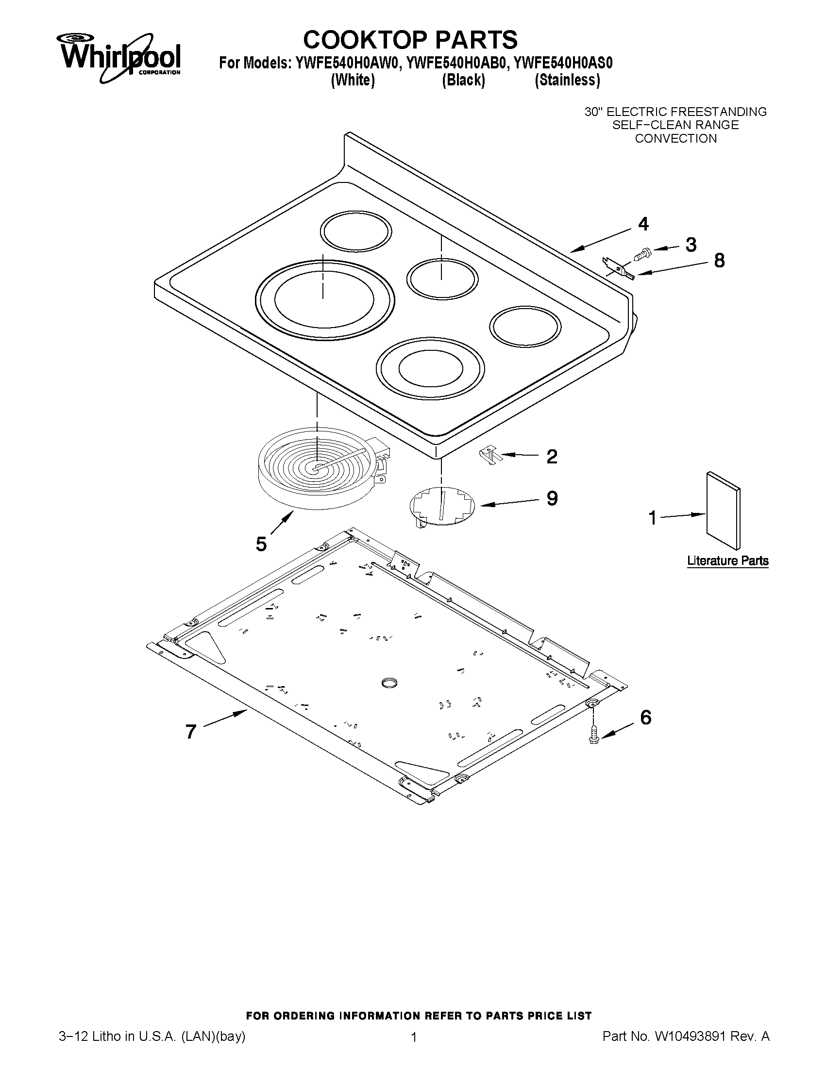 01 - COOKTOP PARTS
