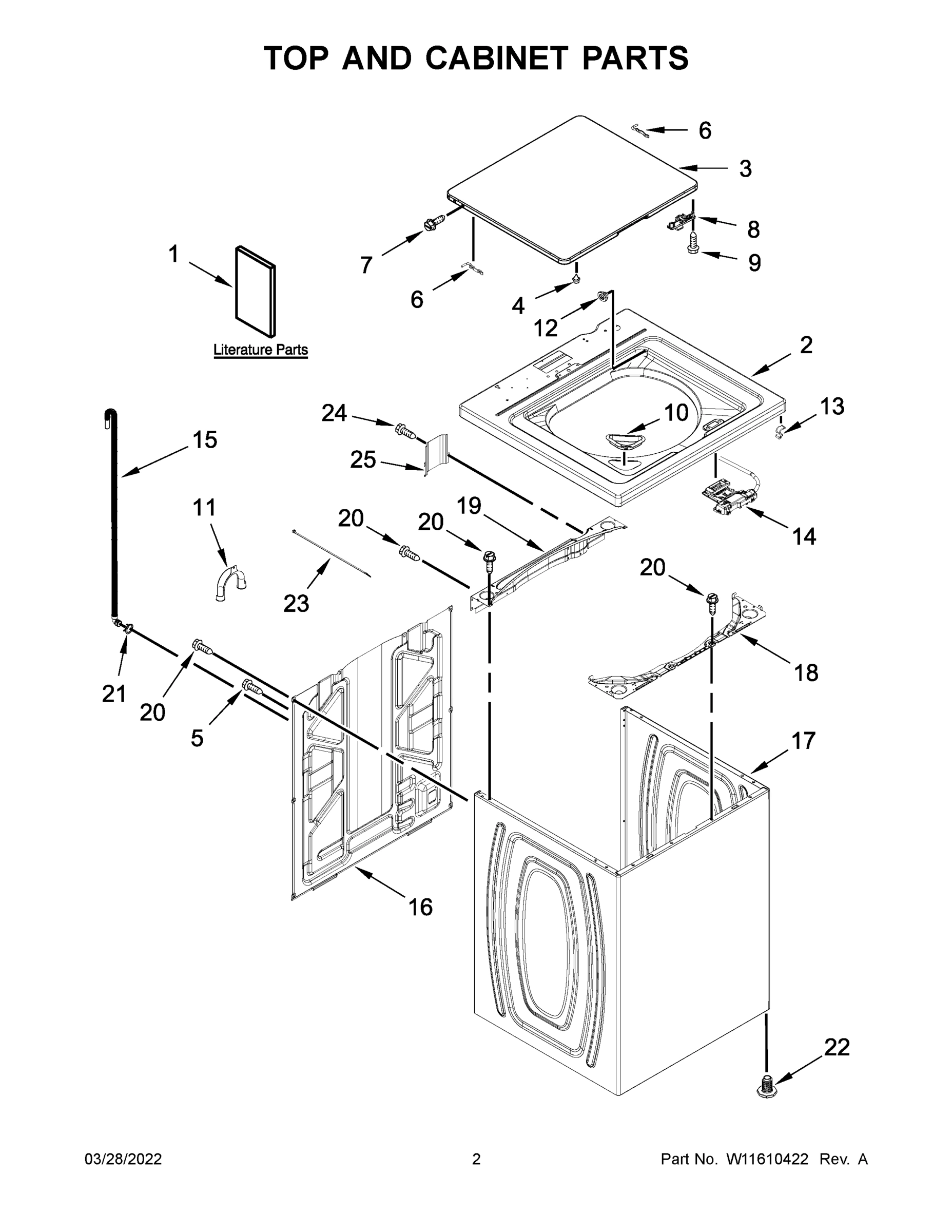02 - TOP AND CABINET PARTS