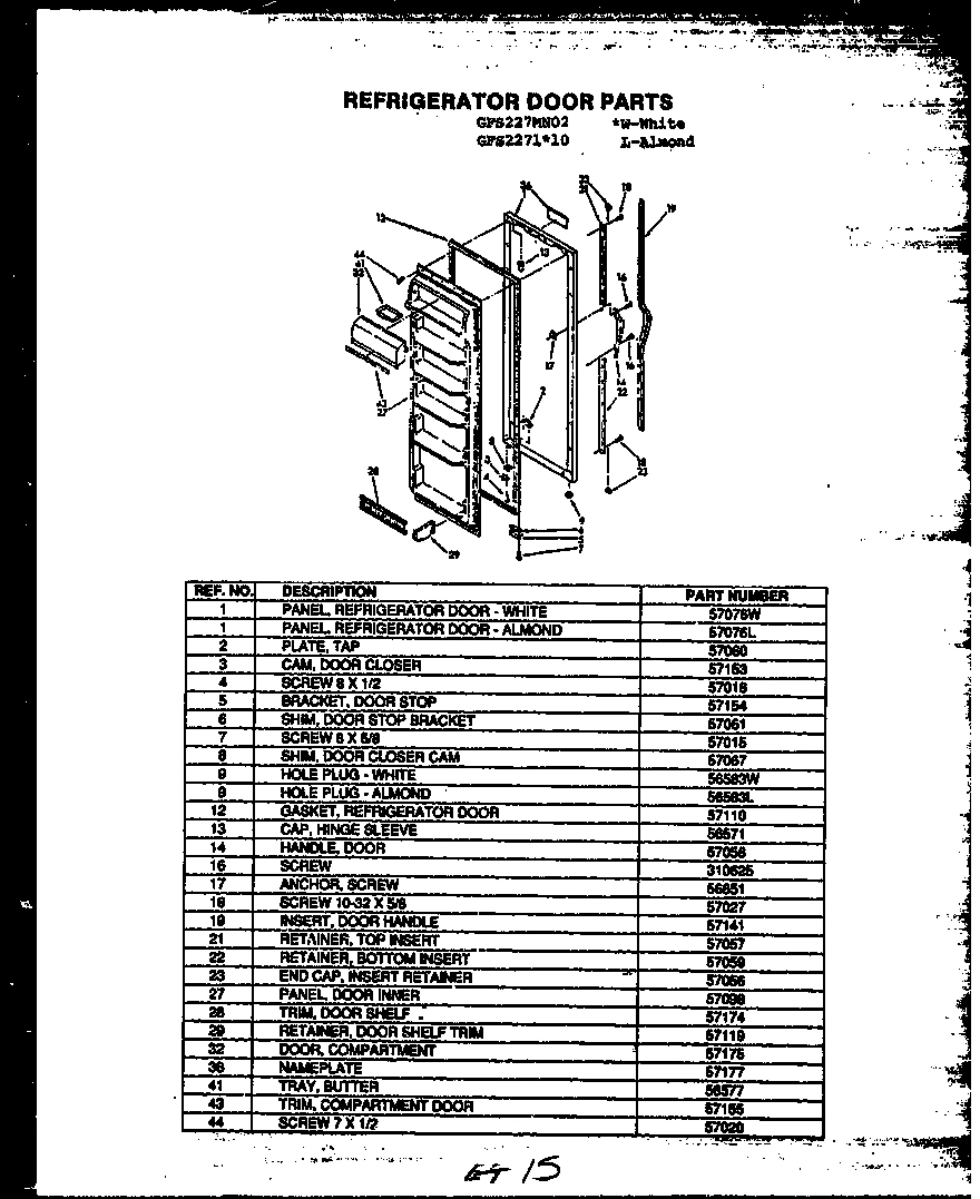 07 - REF DOOR PARTS