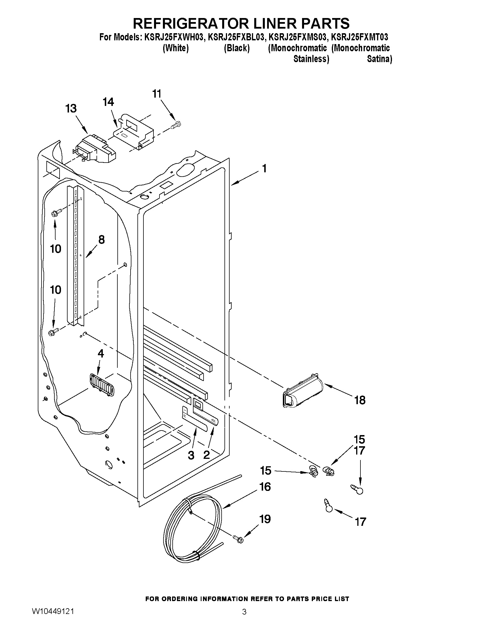 02 - REFRIGERATOR LINER PARTS