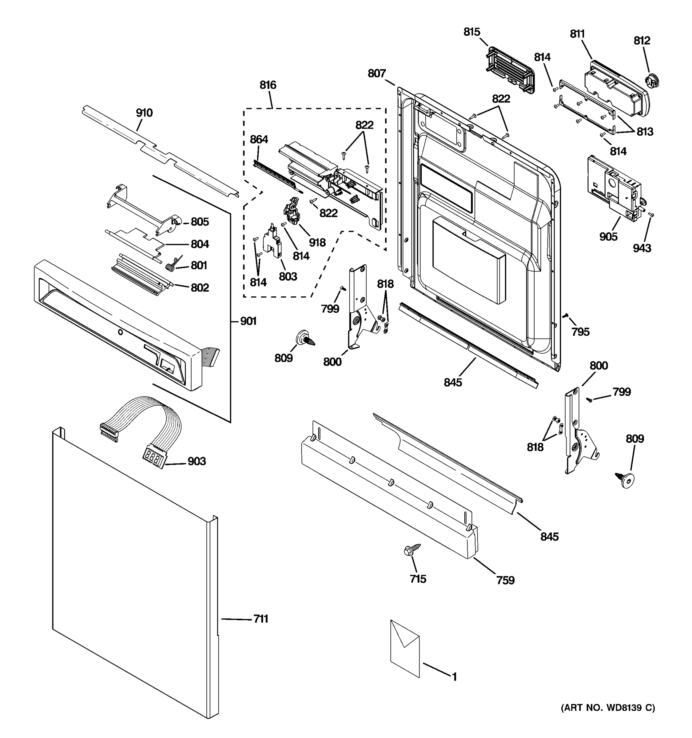 ESCUTCHEON & DOOR ASSEMBLY