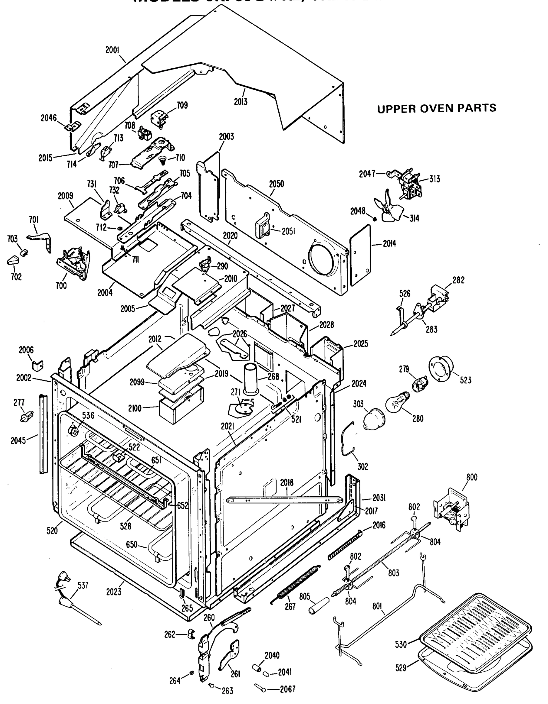 UPPER OVEN PARTS