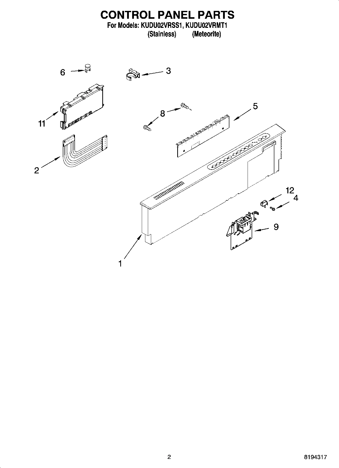 02 - CONTROL PANEL PARTS