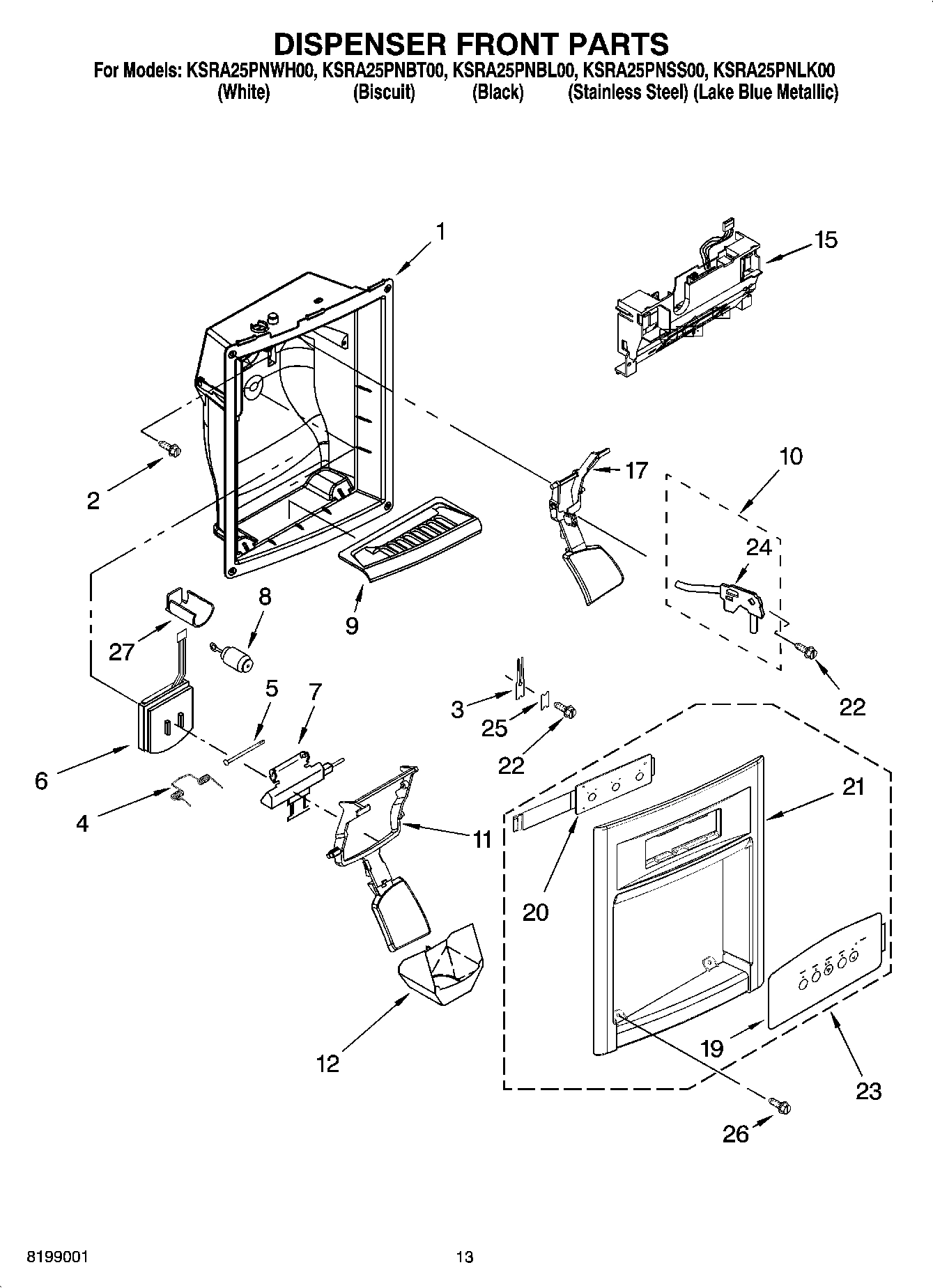 08 - DISPENSER FRONT PARTS
