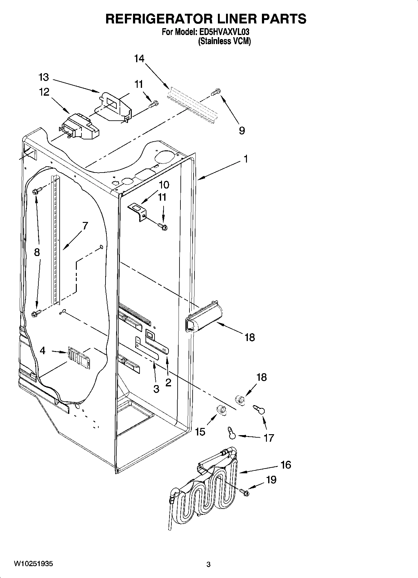 02 - REFRIGERATOR LINER PARTS