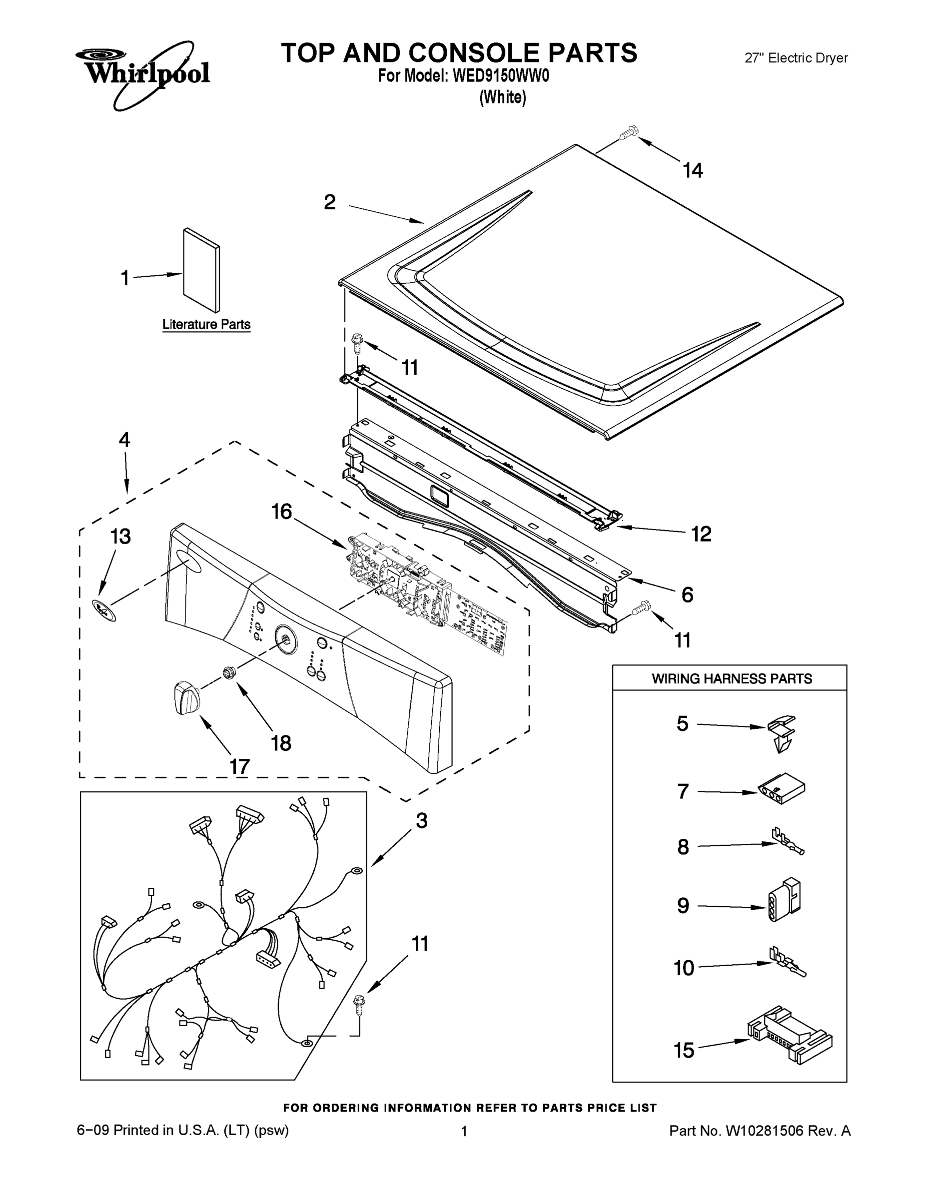 01 - TOP AND CONSOLE PARTS