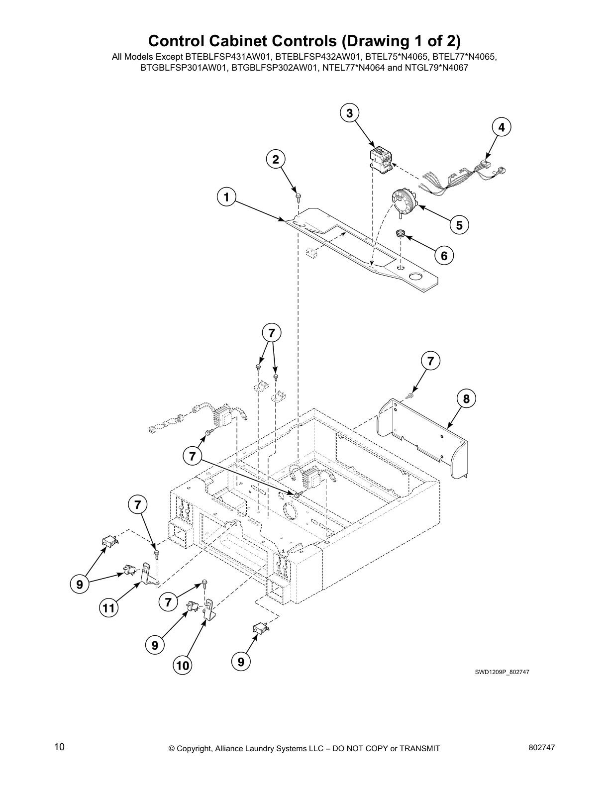 Control Cabinet Controls (Drawing 1 of 2)