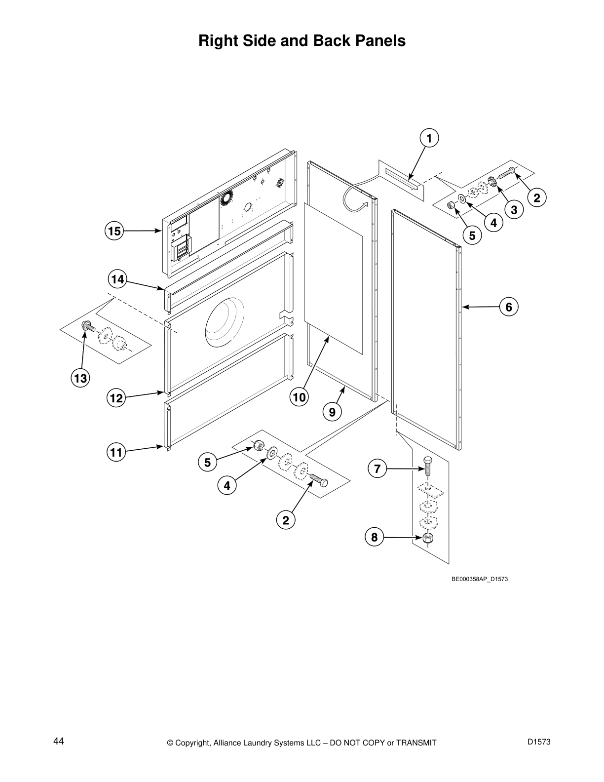 Right Side and Back Panels
