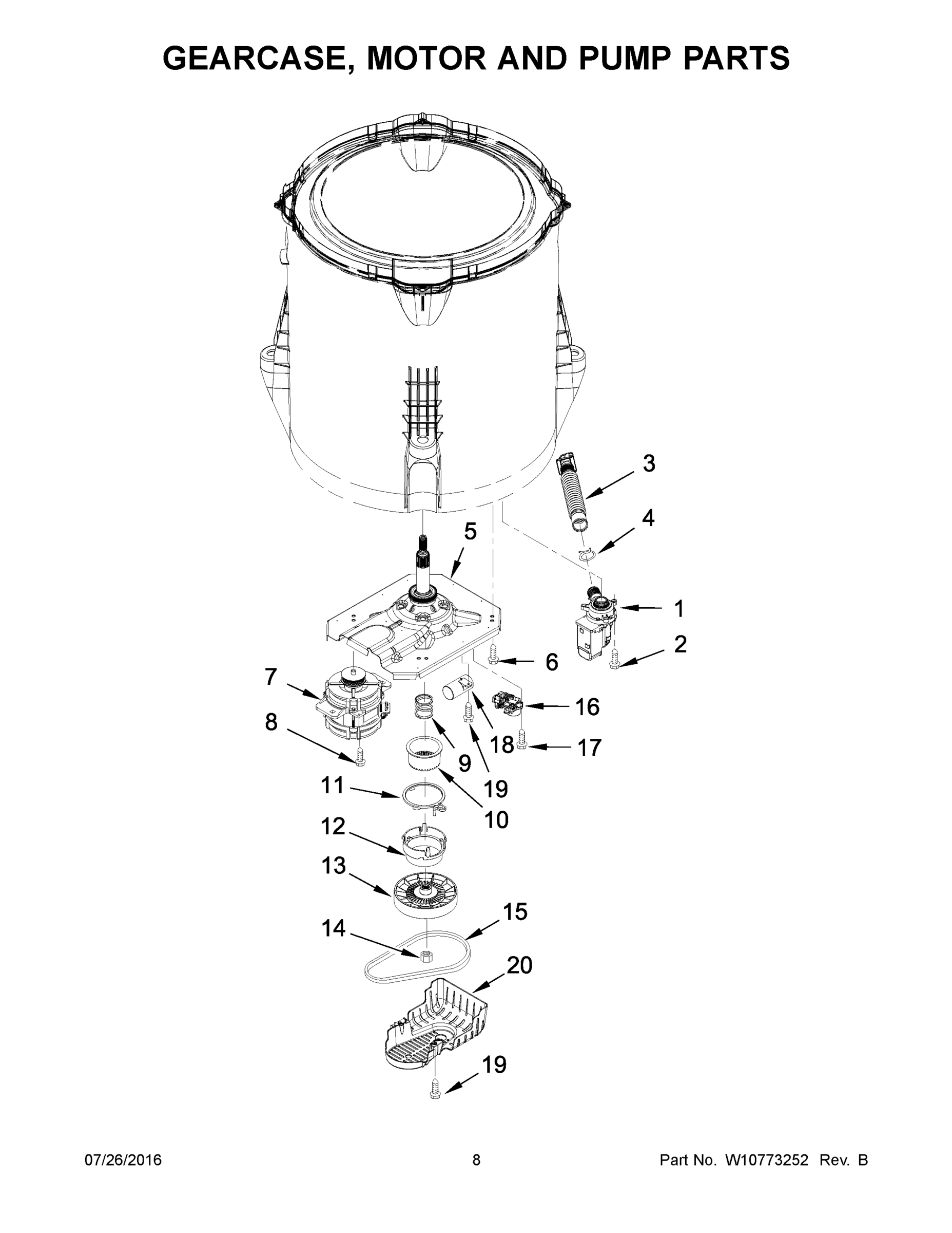05 - GEARCASE, MOTOR AND PUMP PARTS