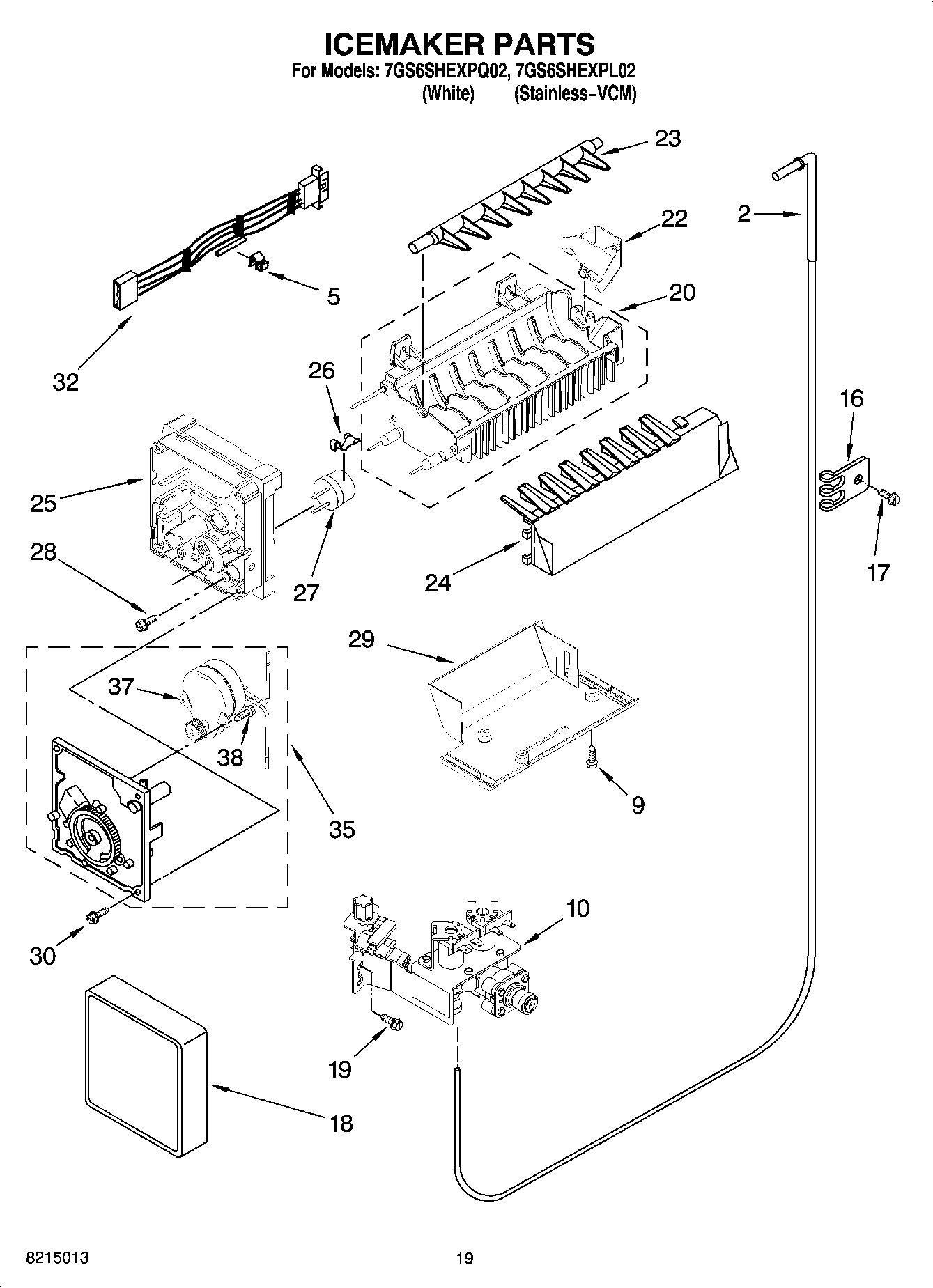 12 - ICEMAKER PARTS, OPTIONAL PARTS (NOT INCLUDED)