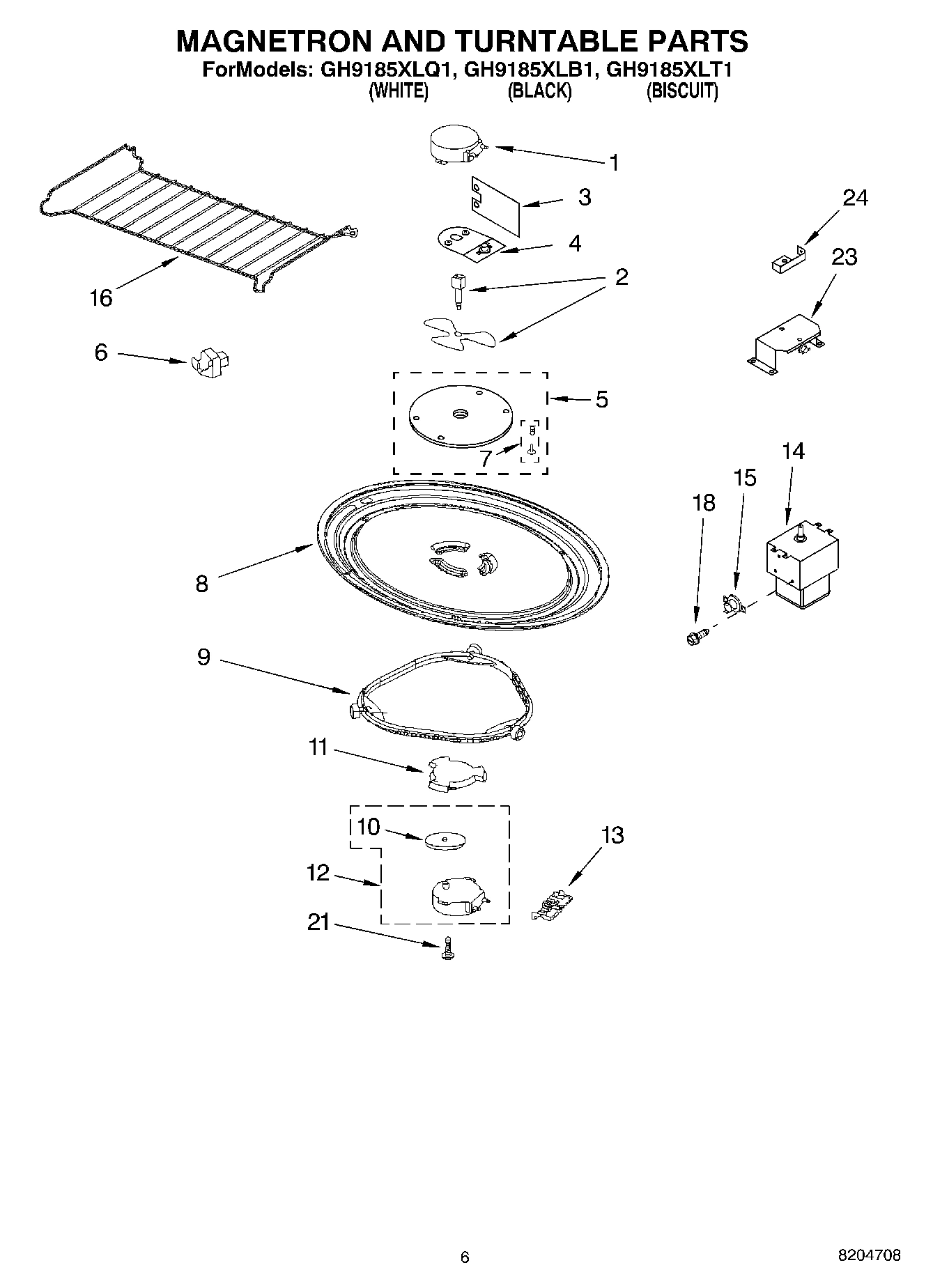 05 - MAGNETRON AND TURNTABLE PARTS