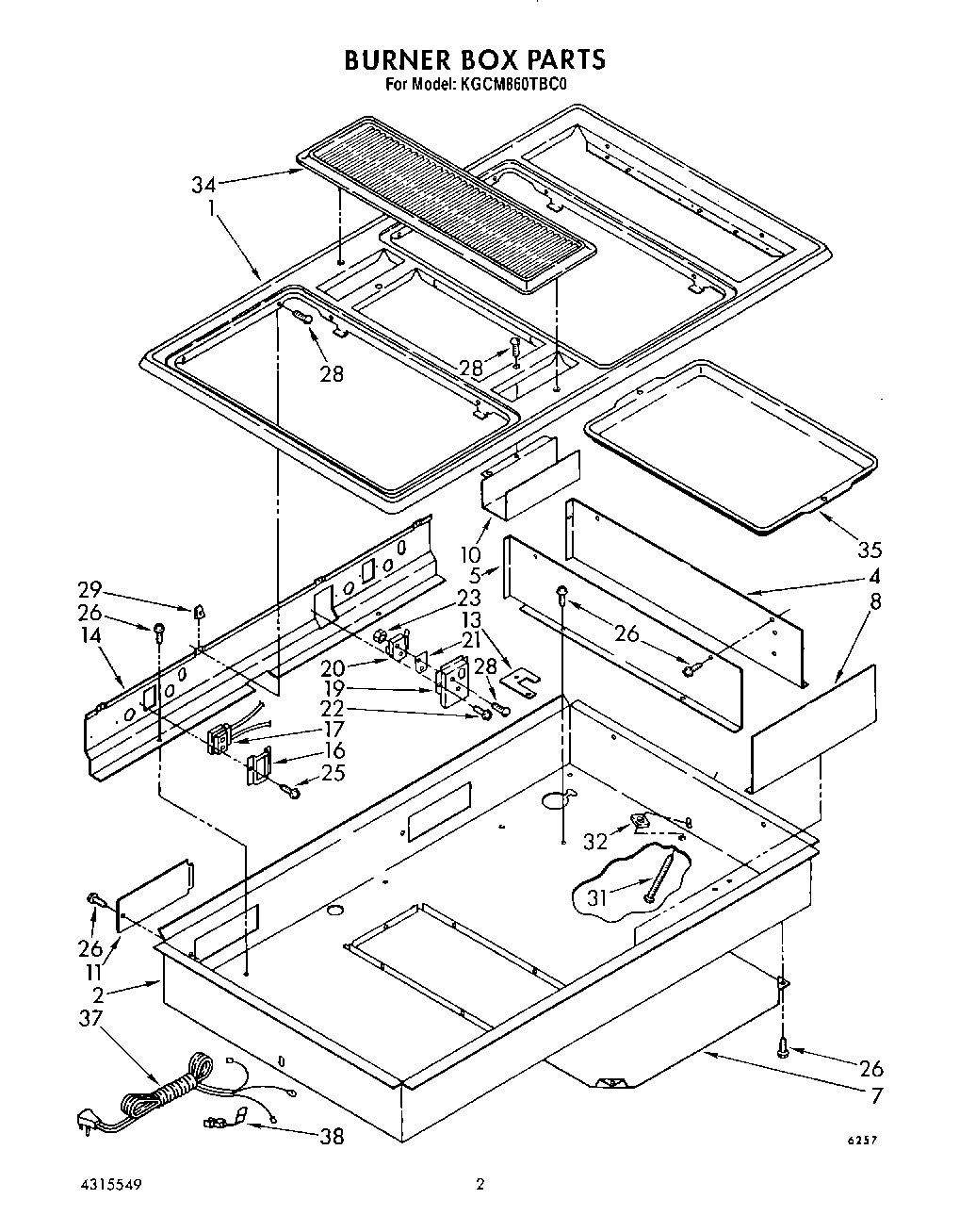 02 - BURNER BOX , LITERATURE AND OPTIONAL