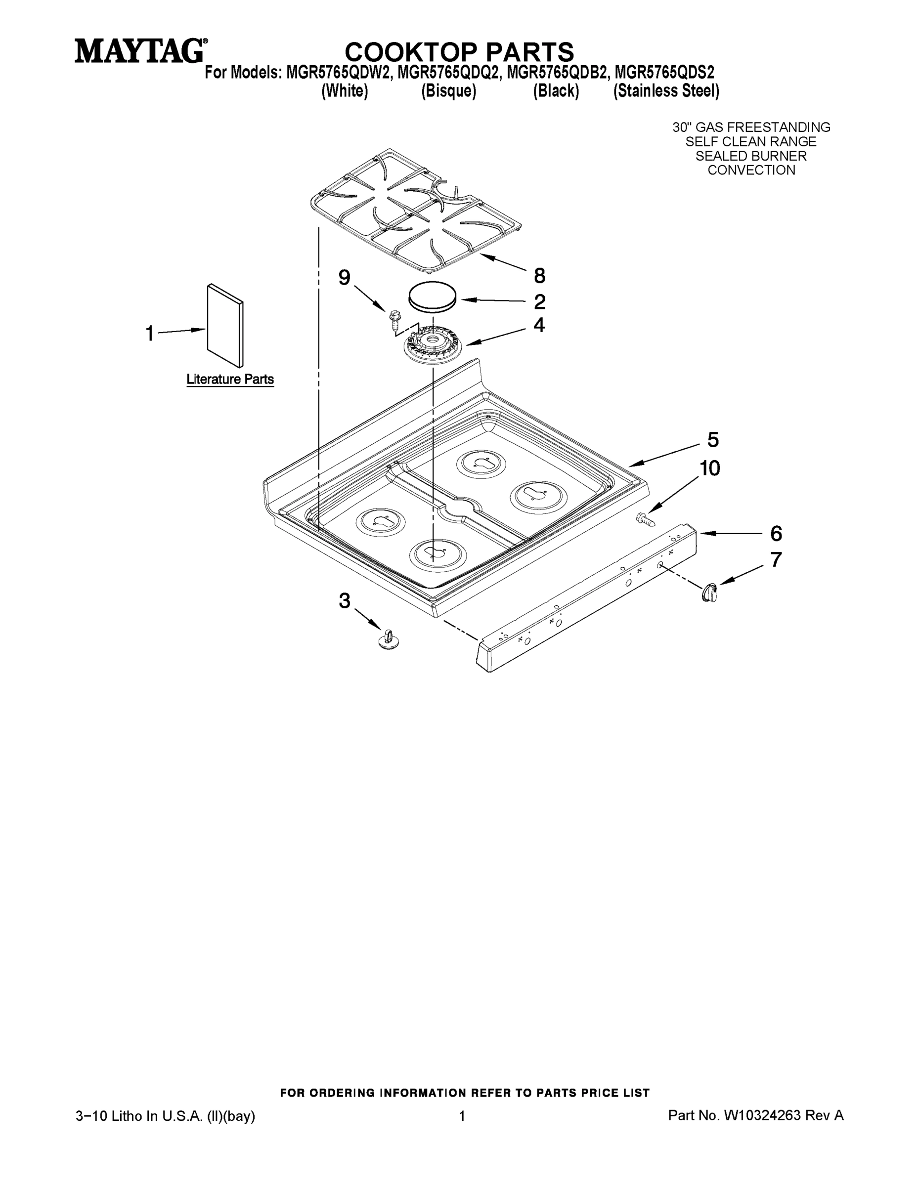 01 - COOKTOP PARTS