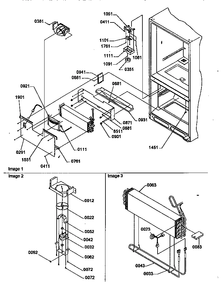 EVAPORATOR AND FREEZER CONTROL ASSEMBLY