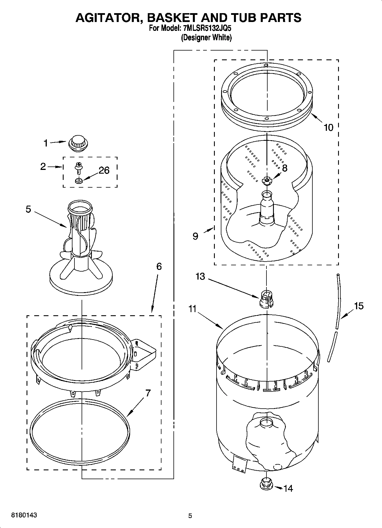 03 - AGITATOR, BASKET AND TUB PARTS