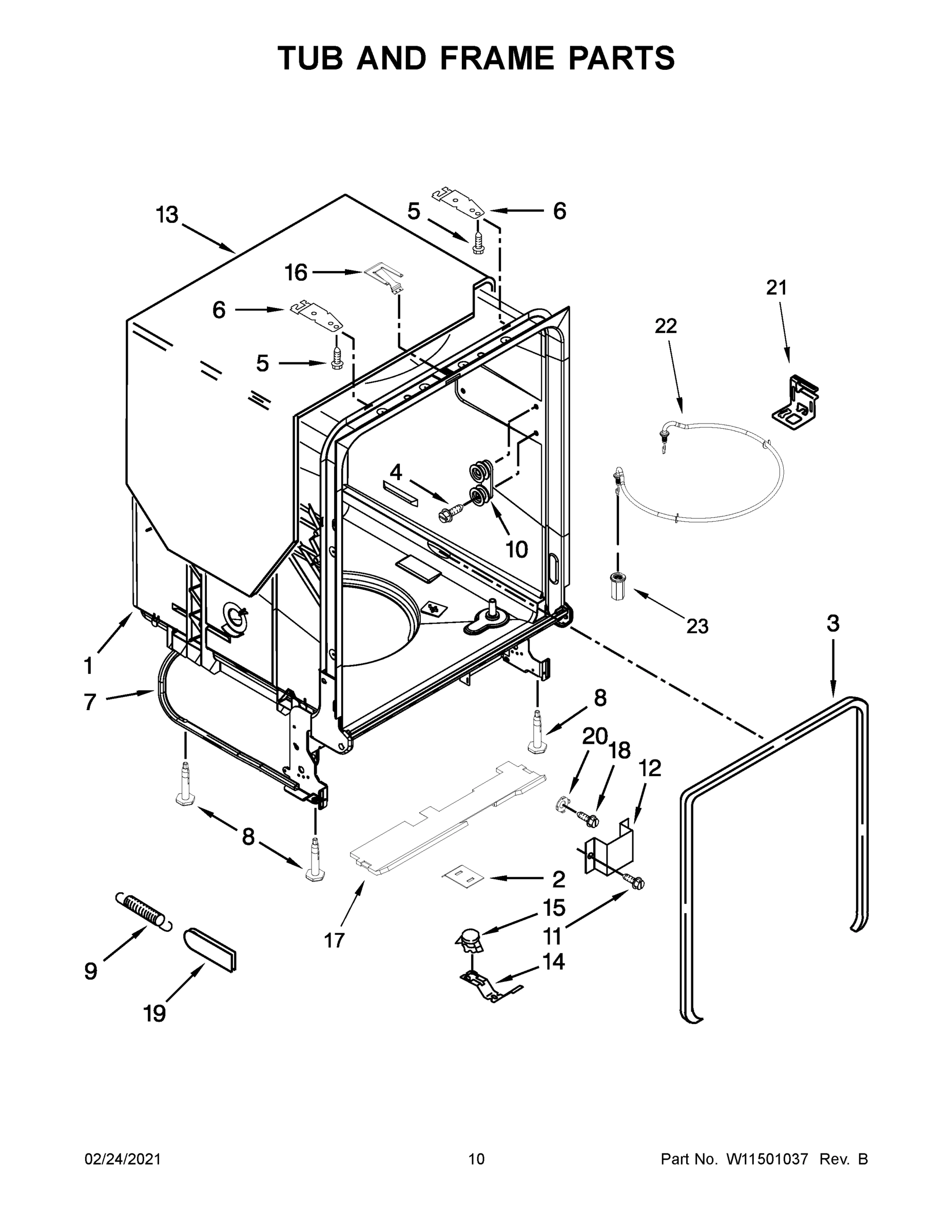 06 - TUB AND FRAME PARTS