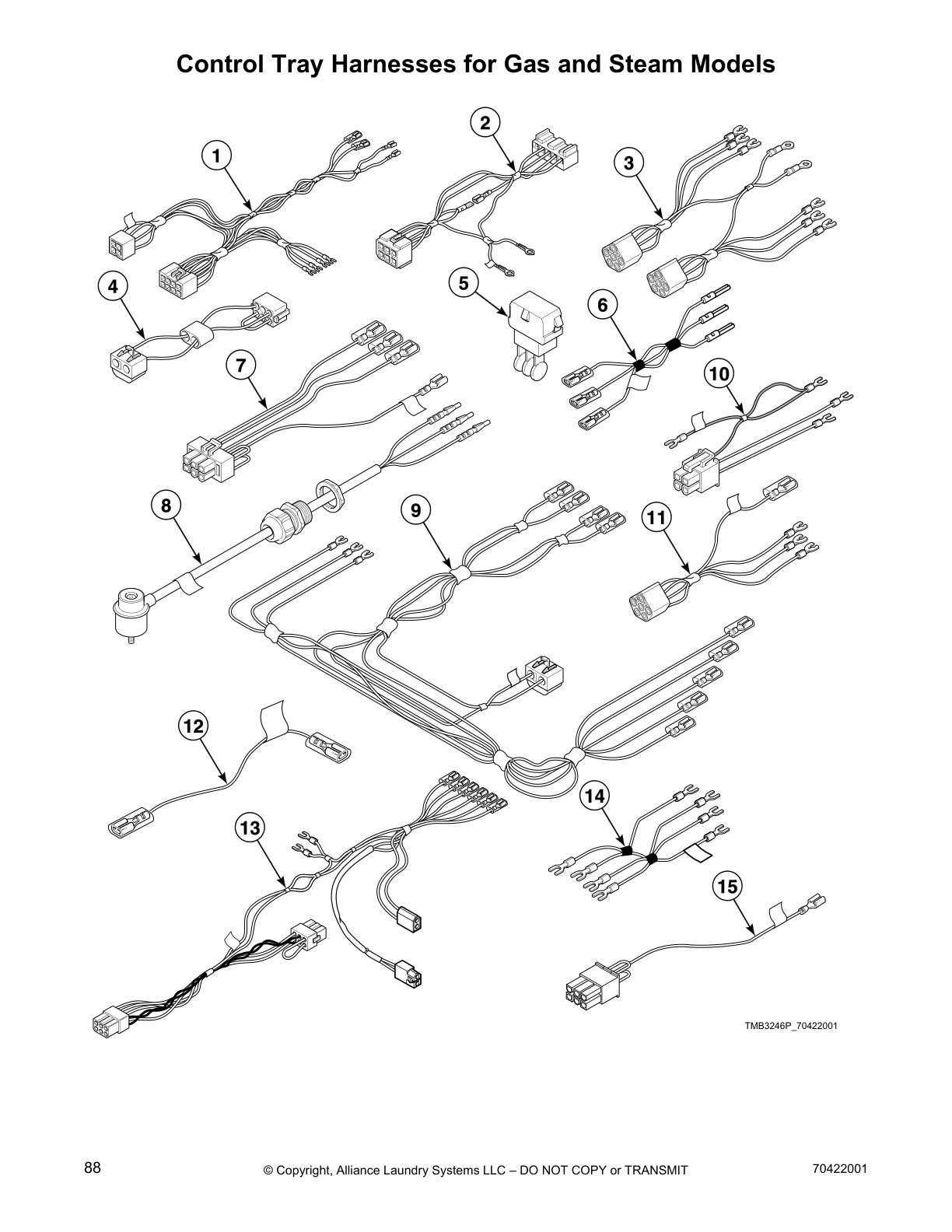 Control Tray Harnesses for Gas and Steam Models