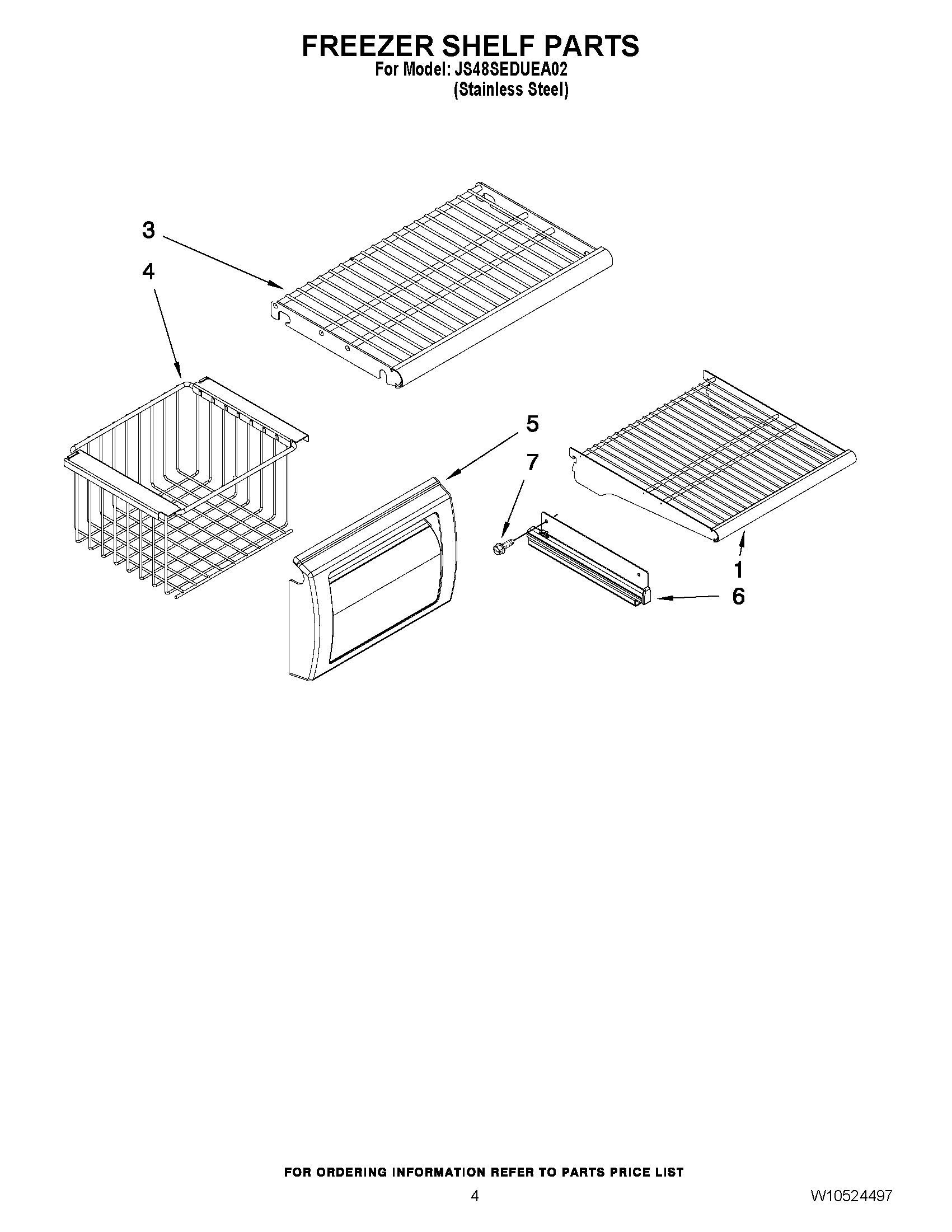 03 - FREEZER SHELF PARTS
