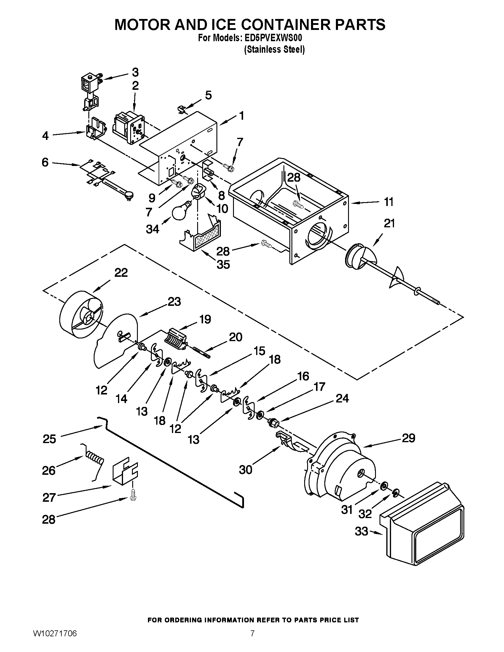 05 - MOTOR AND ICE CONTAINER PARTS