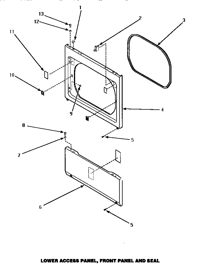 09 - LOWER ACCESS PANEL, FRONT PANEL & SEAL