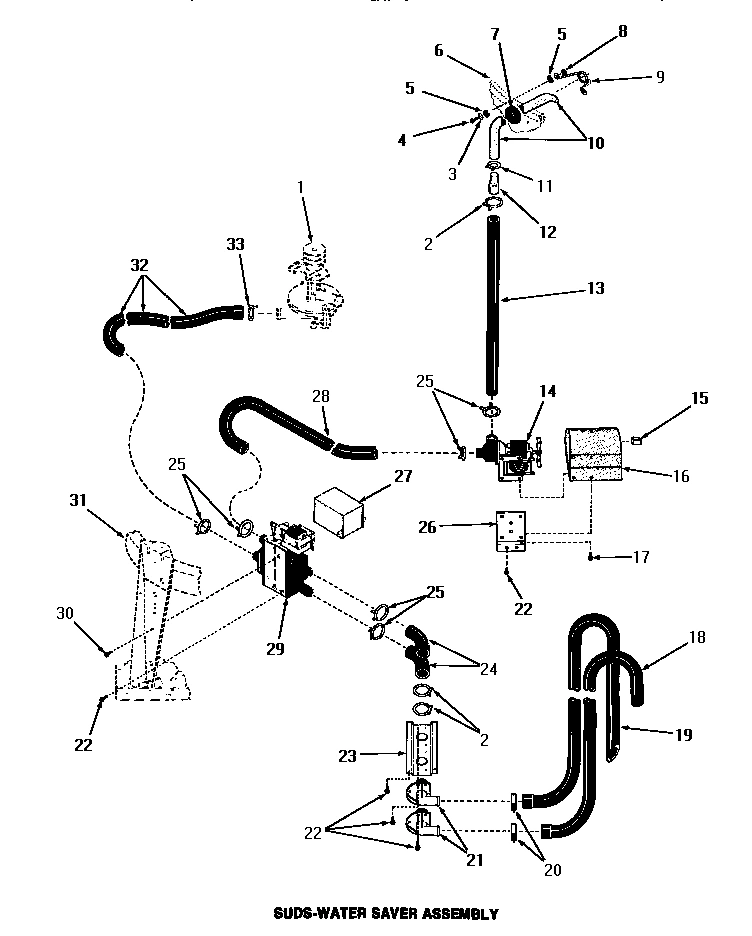 20 - SUDS-WATER SAVER ASSY