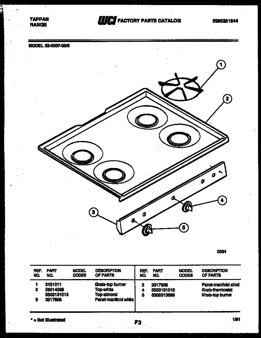 03 - COOKTOP PARTS