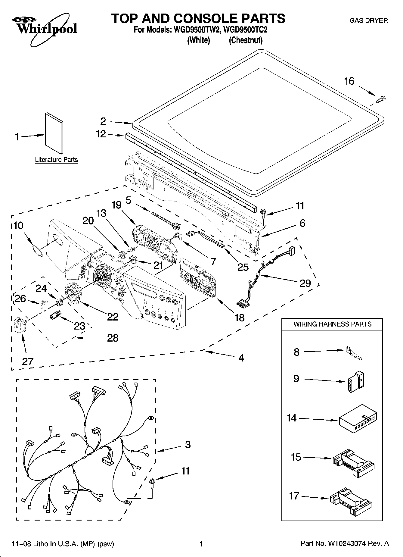 01 - TOP AND CONSOLE PARTS