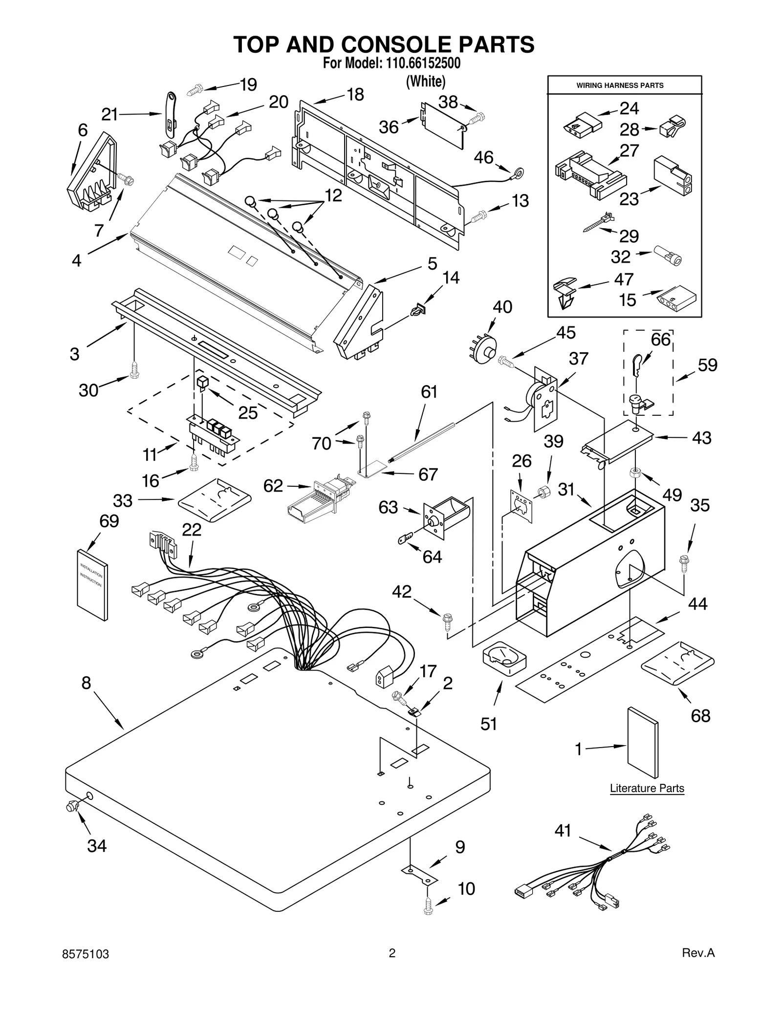 TOP AND CONSOLE PARTS