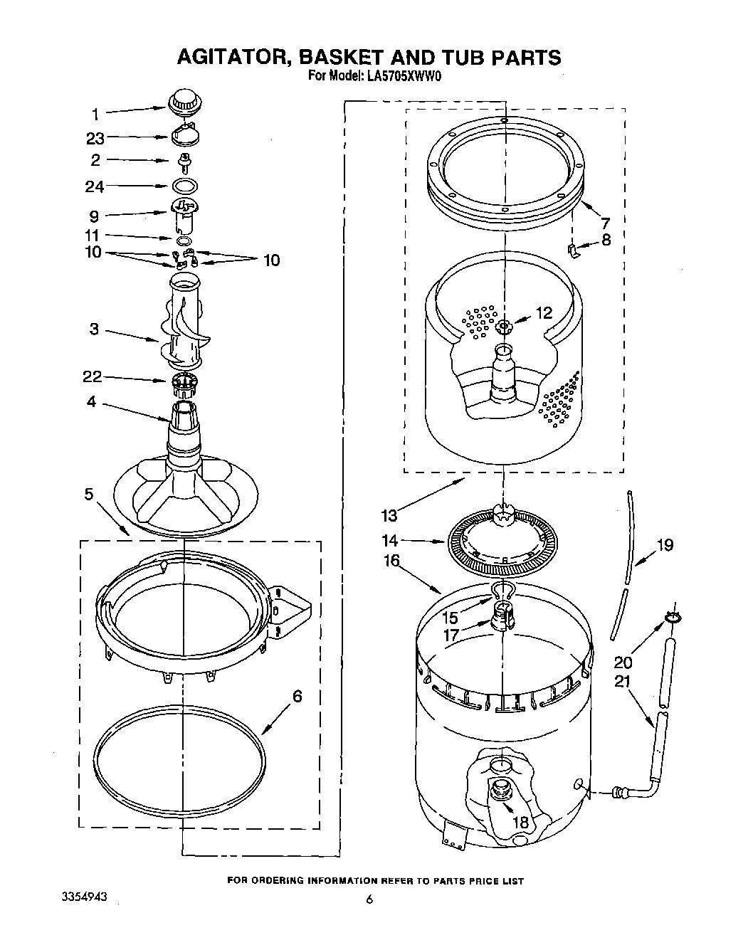 05 - AGITATOR, BASKET AND TUB